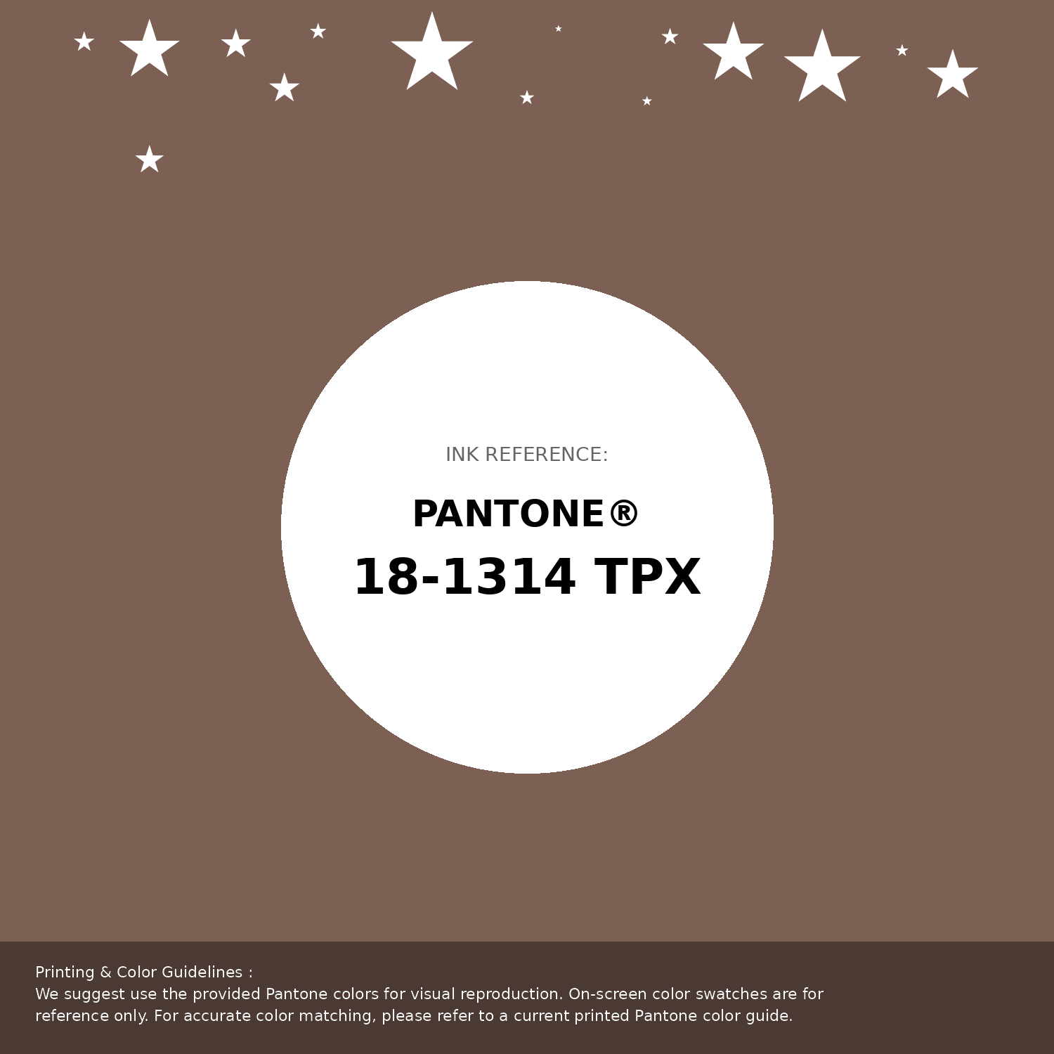 Hex Color #7C6054 — Pantone 18-1314 TPX Match, RGB, CMYK