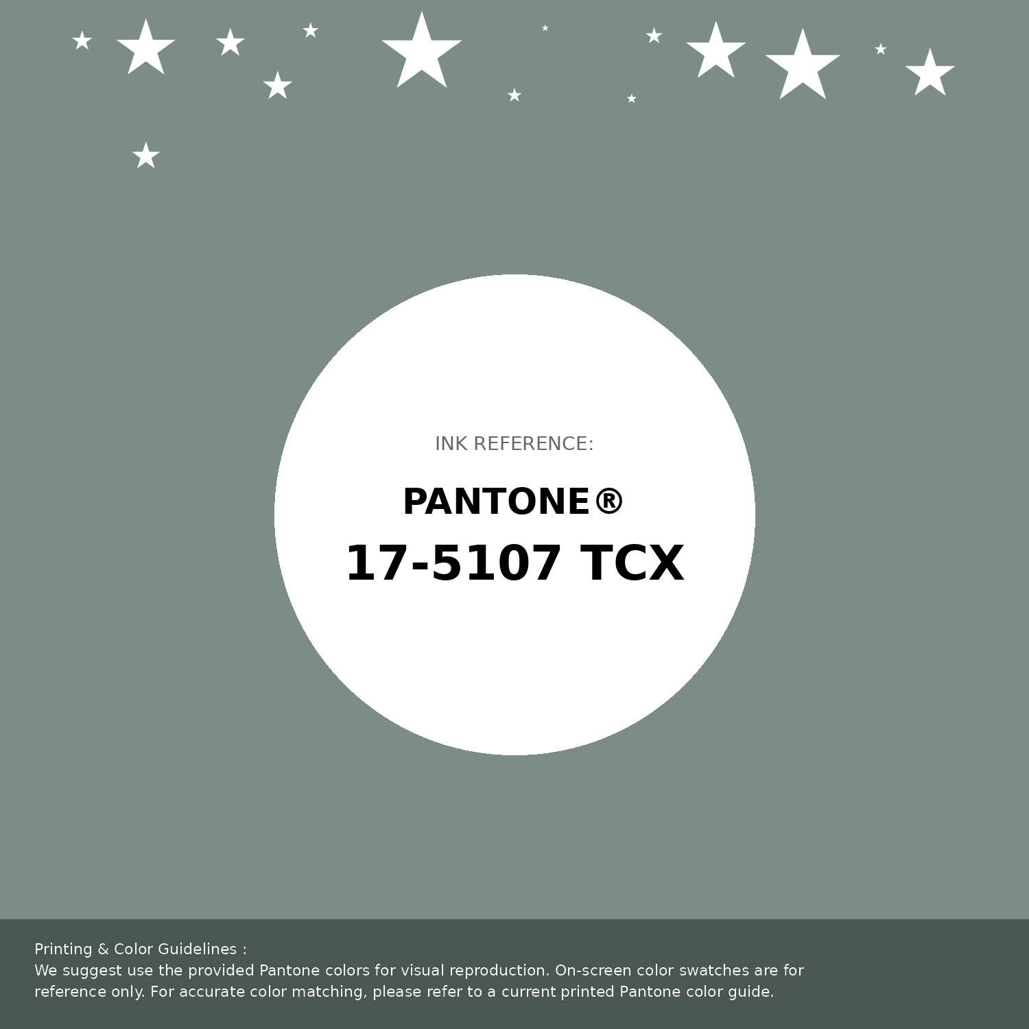 Beautiful Pantone swatch artwork featuring Pantone 17-5107 Tcx Chinois Green Color | Hex color Code #7c8c87. Professional color swatch design perfect for designers and color enthusiasts. #pantone #colorswatch #designresource #7c8c87