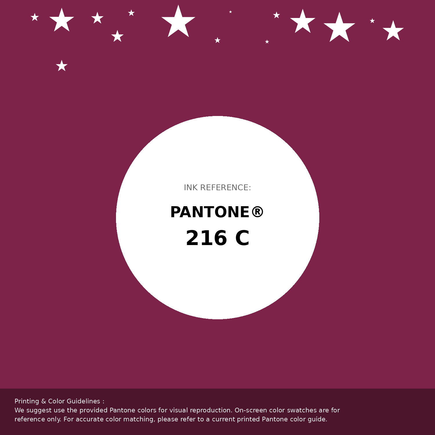 Beautiful Pantone swatch artwork featuring Pantone 216 C Color | Hex color Code #7d2248. Professional color swatch design perfect for designers and color enthusiasts. #pantone #colorswatch #designresource #7d2248