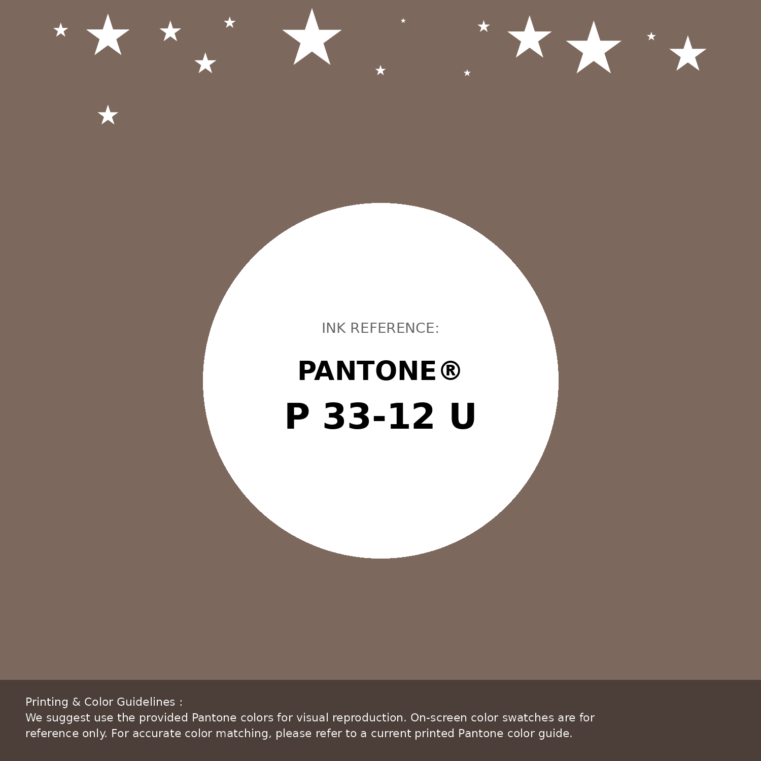 Beautiful Pantone swatch artwork featuring Pantone P 33-12 U Color | Hex color Code #7d685d. Professional color swatch design perfect for designers and color enthusiasts. #pantone #colorswatch #designresource #7d685d