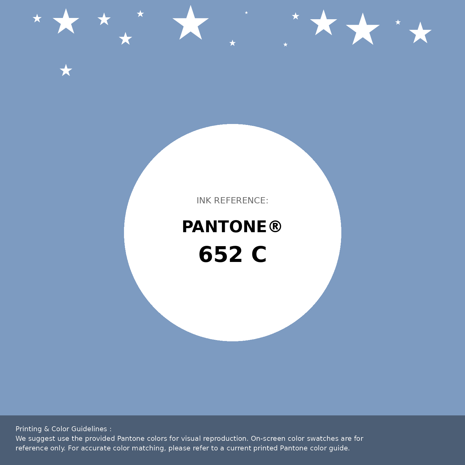 Beautiful Pantone swatch artwork featuring Pantone 652 C Color | Hex color Code #7d9bc1. Professional color swatch design perfect for designers and color enthusiasts. #pantone #colorswatch #designresource #7d9bc1