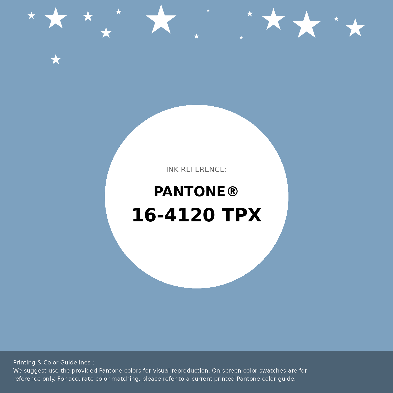 Beautiful Pantone swatch artwork featuring Pantone 16-4120 Tpx Dusk Blue Color | Hex color Code #7da1bf. Professional color swatch design perfect for designers and color enthusiasts. #pantone #colorswatch #designresource #7da1bf