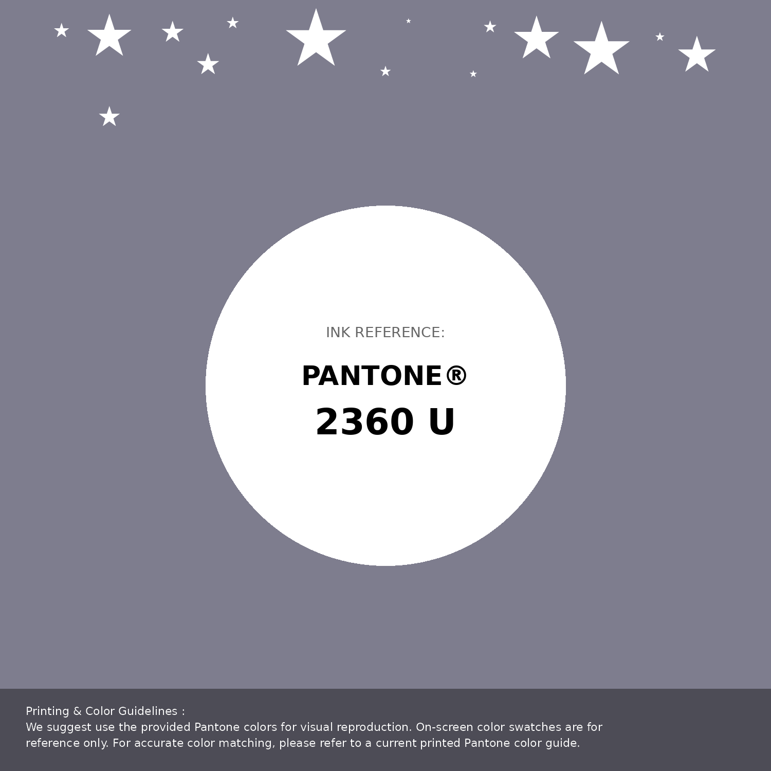 Beautiful Pantone swatch artwork featuring Pantone 2360 U Color | Hex color Code #7e7d8e. Professional color swatch design perfect for designers and color enthusiasts. #pantone #colorswatch #designresource #7e7d8e