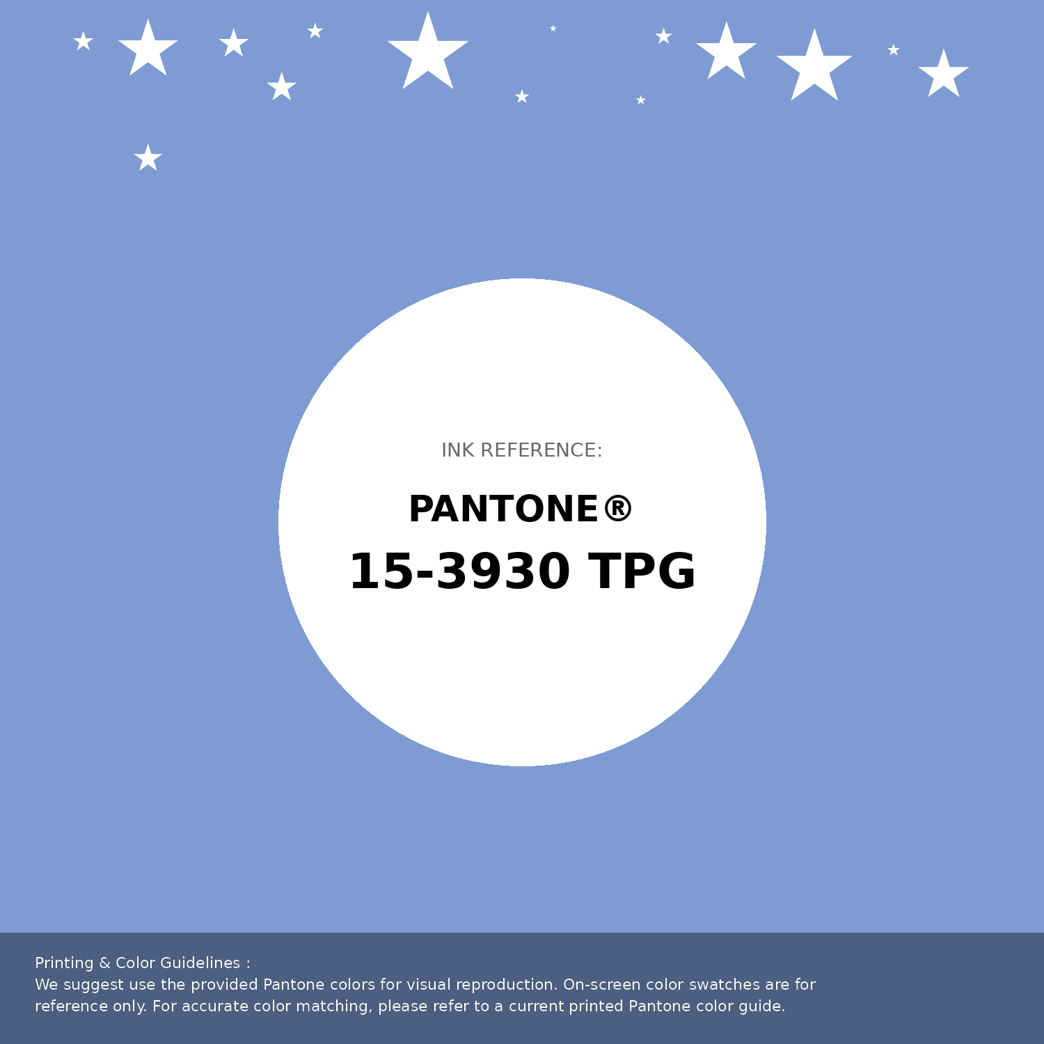 Beautiful Pantone swatch artwork featuring Pantone 15-3930 Tpg Vista Blue Color | Hex color Code #7e9cd3. Professional color swatch design perfect for designers and color enthusiasts. #pantone #colorswatch #designresource #7e9cd3