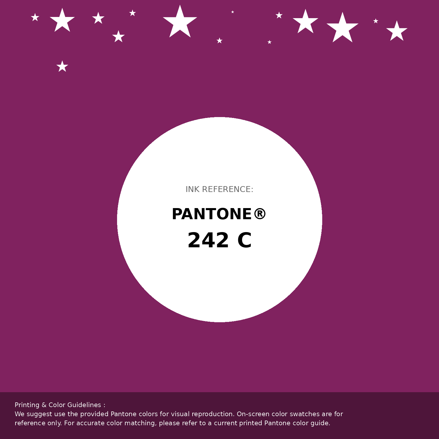 Beautiful Pantone swatch artwork featuring Pantone 242 C Color | Hex color Code #80225f. Professional color swatch design perfect for designers and color enthusiasts. #pantone #colorswatch #designresource #80225f