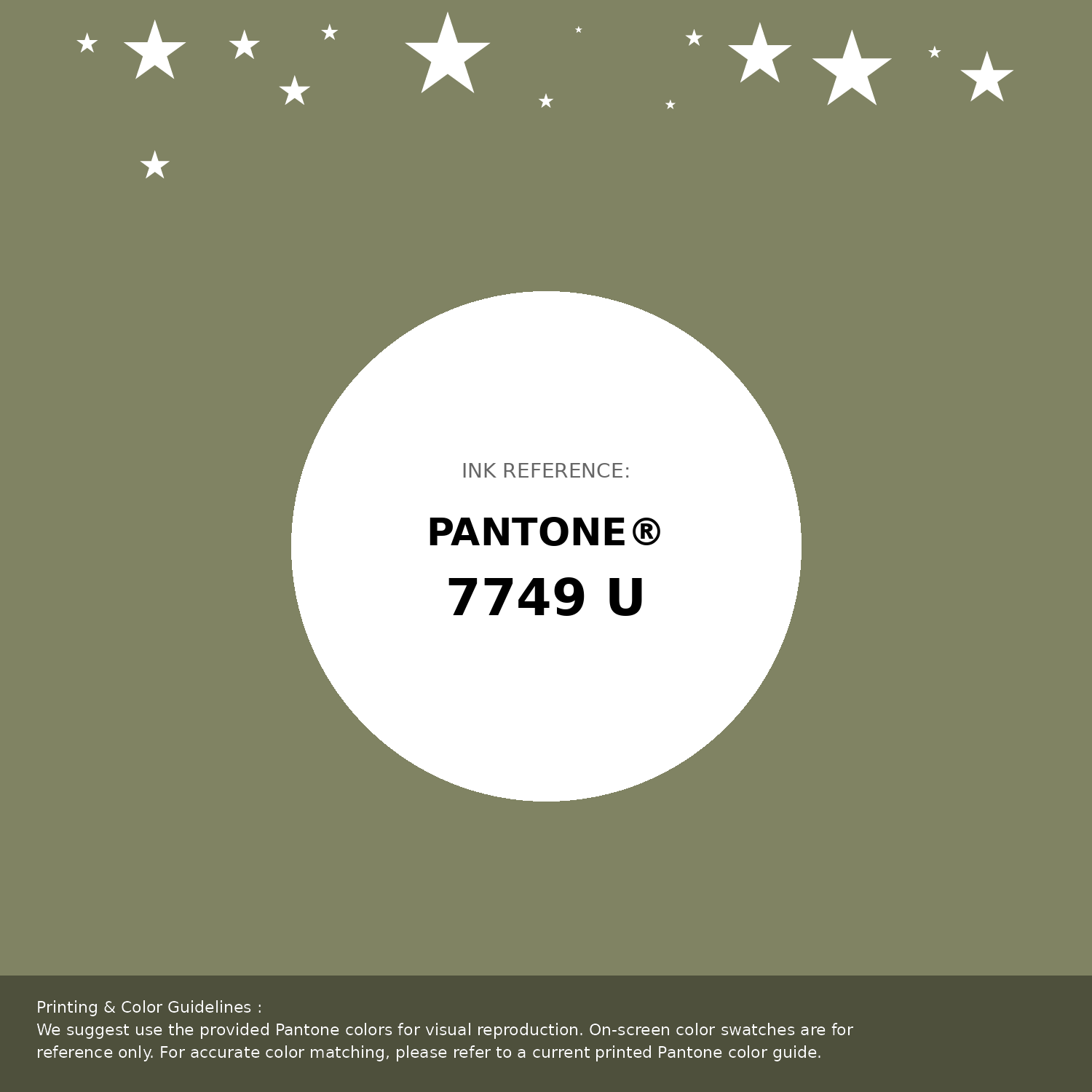 Beautiful Pantone swatch artwork featuring Pantone 7749 U Color | Hex color Code #808363. Professional color swatch design perfect for designers and color enthusiasts. #pantone #colorswatch #designresource #808363