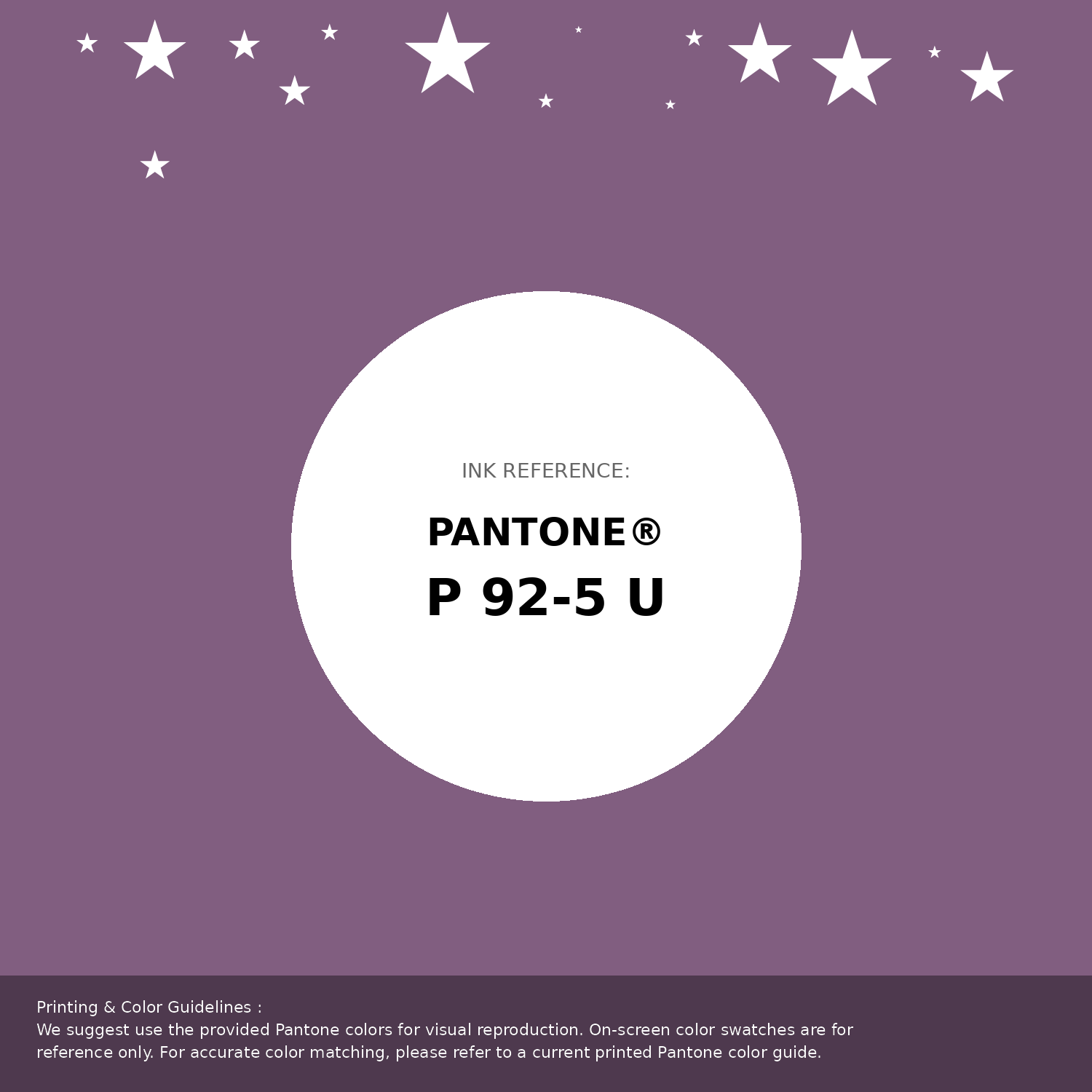 Beautiful Pantone swatch artwork featuring Pantone P 92-5 U Color | Hex color Code #815e80. Professional color swatch design perfect for designers and color enthusiasts. #pantone #colorswatch #designresource #815e80