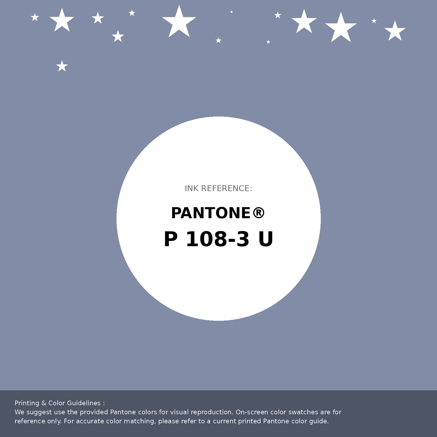 Beautiful Pantone swatch artwork featuring Pantone P 108-3 U Color | Hex color Code #818ca6. Professional color swatch design perfect for designers and color enthusiasts. #pantone #colorswatch #designresource #818ca6