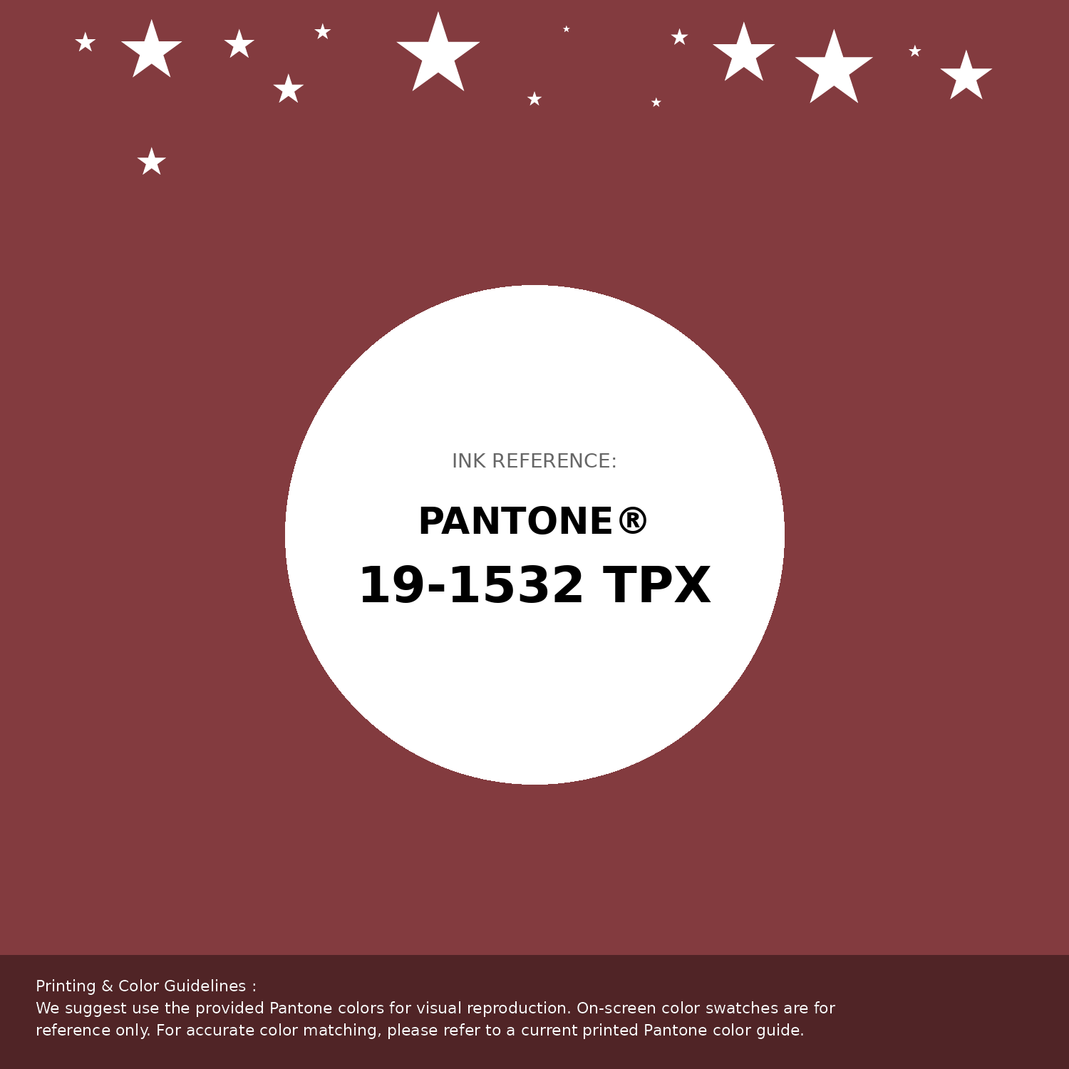 Beautiful Pantone swatch artwork featuring Pantone 19-1532 Tpx Rosewood Color | Hex color Code #833b3f. Professional color swatch design perfect for designers and color enthusiasts. #pantone #colorswatch #designresource #833b3f