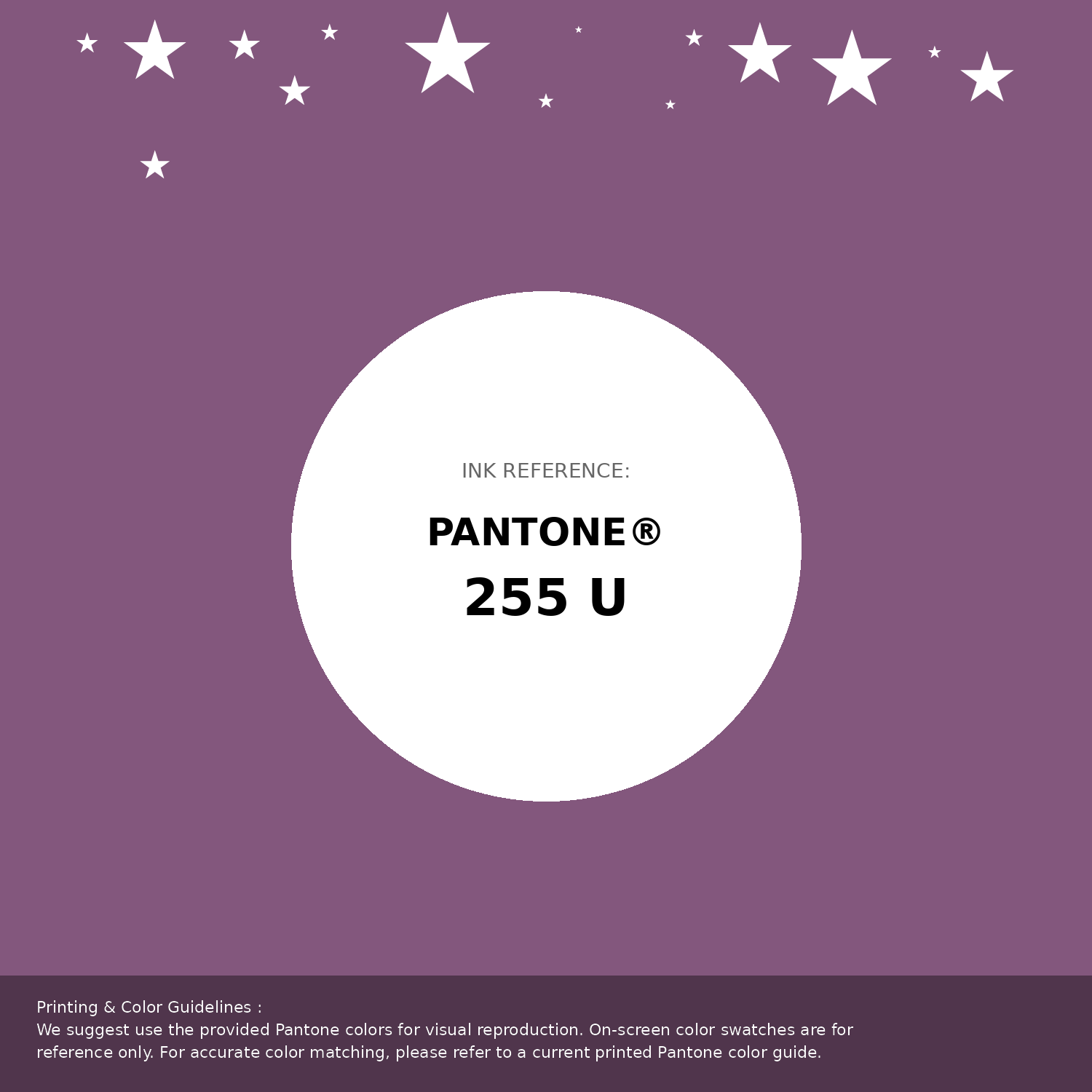 Beautiful Pantone swatch artwork featuring Pantone 255 U Color | Hex color Code #83577d. Professional color swatch design perfect for designers and color enthusiasts. #pantone #colorswatch #designresource #83577d