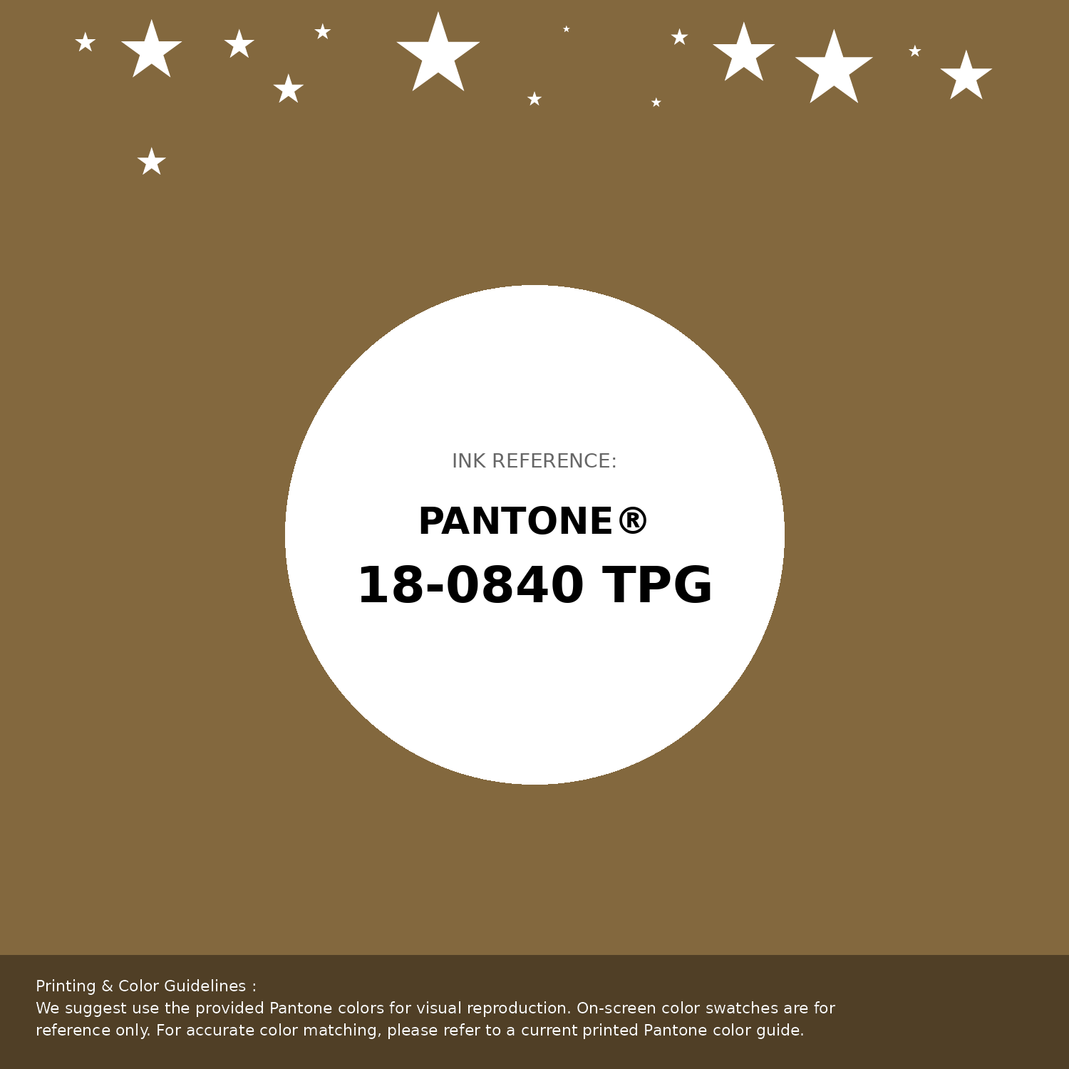 Beautiful Pantone swatch artwork featuring Pantone 18-0840 Tpg Tapenade Color | Hex color Code #83683e. Professional color swatch design perfect for designers and color enthusiasts. #pantone #colorswatch #designresource #83683e