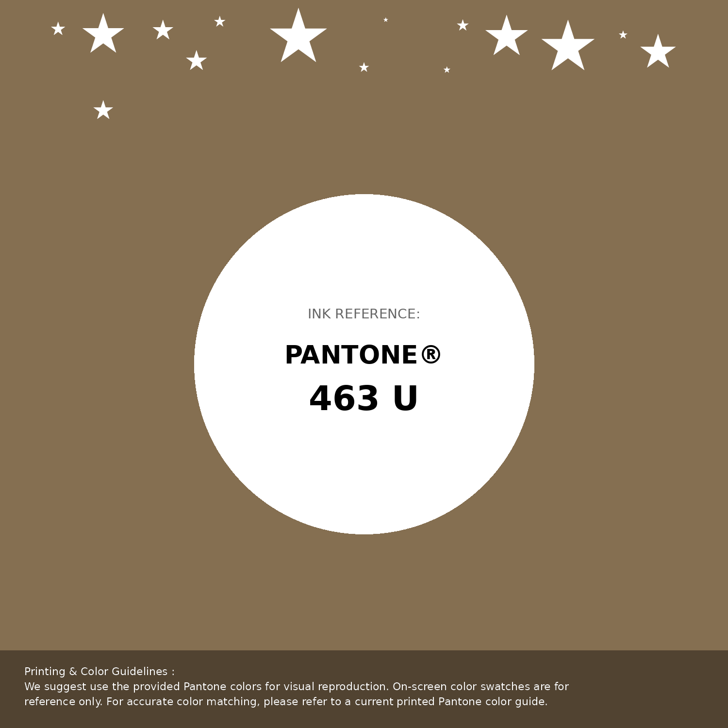 Beautiful Pantone swatch artwork featuring Pantone 463 U Color | Hex color Code #856f51. Professional color swatch design perfect for designers and color enthusiasts. #pantone #colorswatch #designresource #856f51