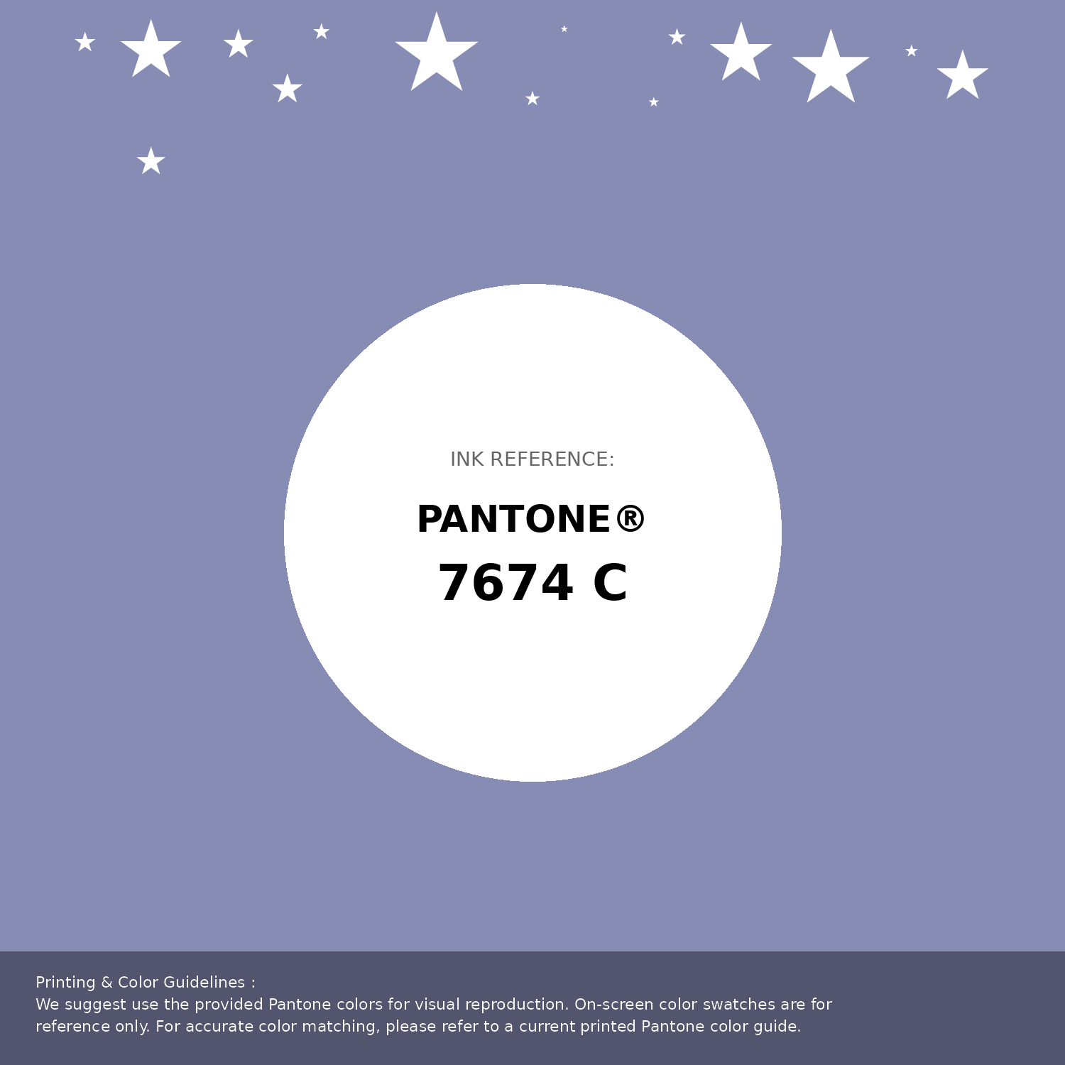 Beautiful Pantone swatch artwork featuring Pantone 7674 C Color | Hex color Code #878cb4. Professional color swatch design perfect for designers and color enthusiasts. #pantone #colorswatch #designresource #878cb4