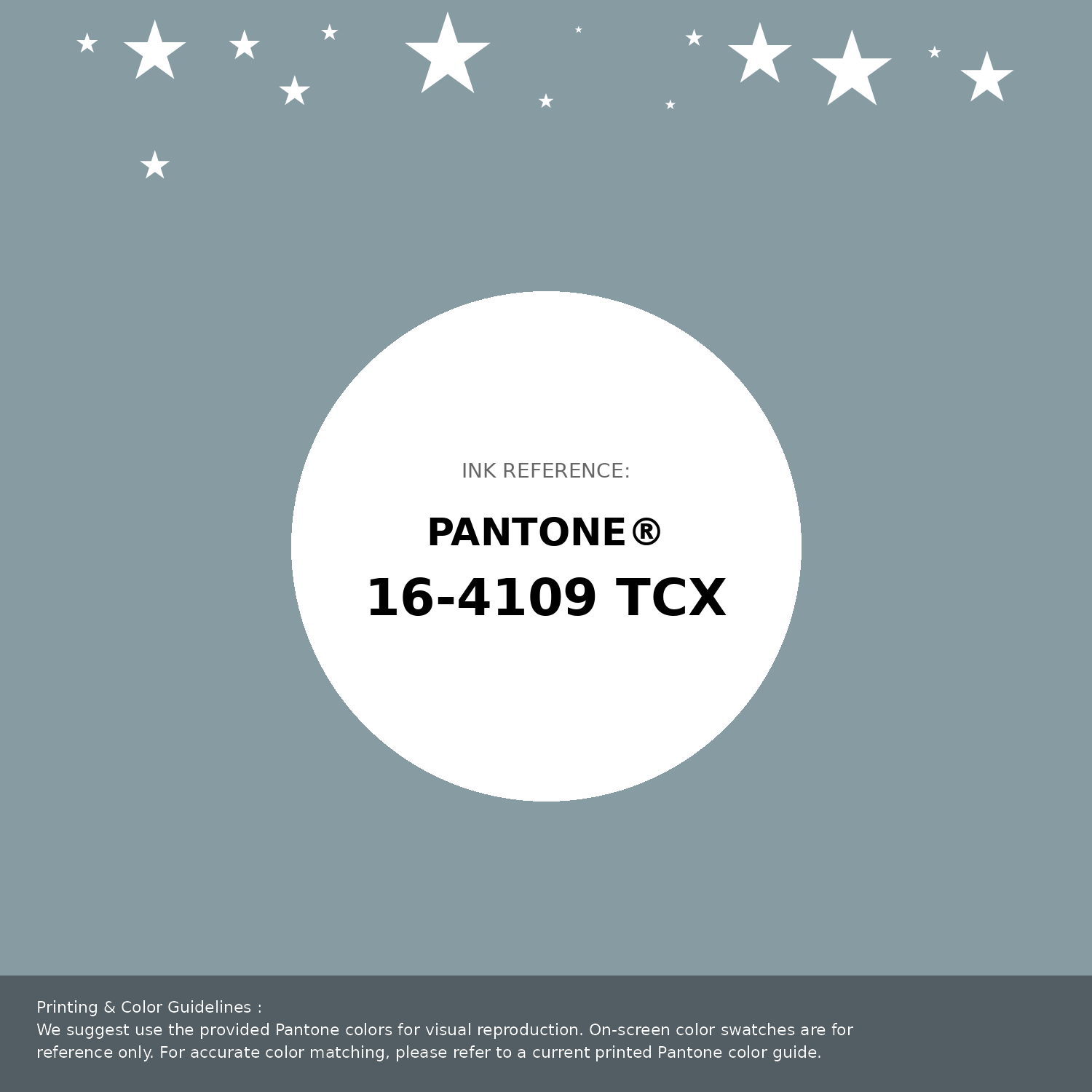 Beautiful Pantone swatch artwork featuring Pantone 16-4109 Tcx Arona Color | Hex color Code #879ba3. Professional color swatch design perfect for designers and color enthusiasts. #pantone #colorswatch #designresource #879ba3