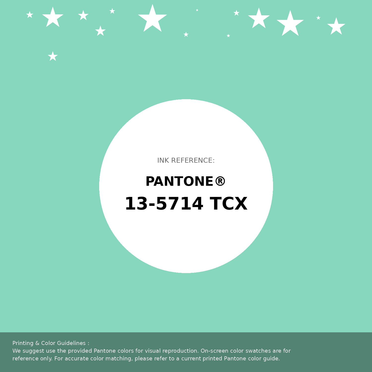 Beautiful Pantone swatch artwork featuring Pantone 13-5714 Tcx Cabbage Color | Hex color Code #87d7be. Professional color swatch design perfect for designers and color enthusiasts. #pantone #colorswatch #designresource #87d7be