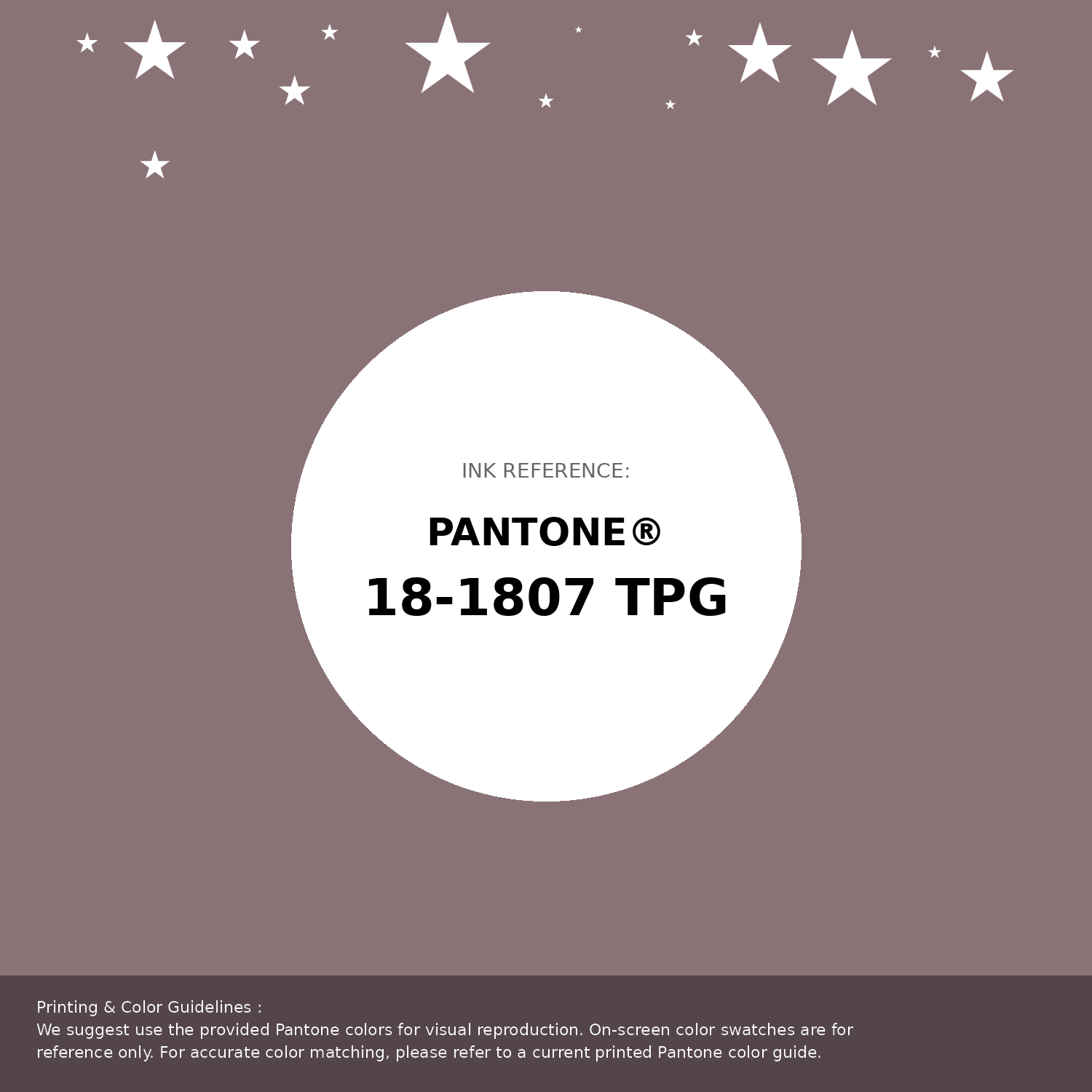 Beautiful Pantone swatch artwork featuring Pantone 18-1807 Tpg Twilight Mauve Color | Hex color Code #8a7377. Professional color swatch design perfect for designers and color enthusiasts. #pantone #colorswatch #designresource #8a7377