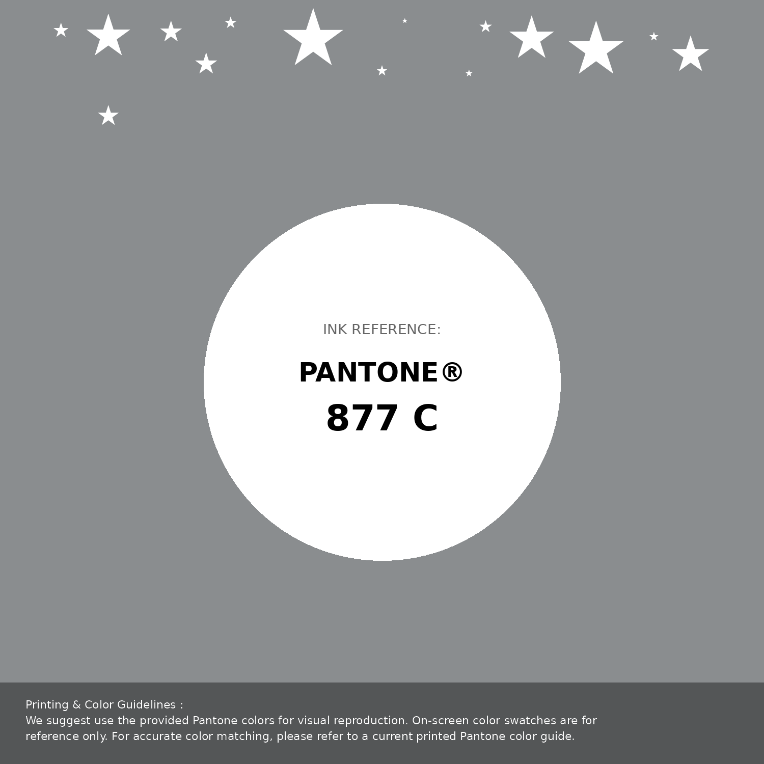 Beautiful Pantone swatch artwork featuring Pantone 877 C Color | Hex color Code #8a8d8f. Professional color swatch design perfect for designers and color enthusiasts. #pantone #colorswatch #designresource #8a8d8f