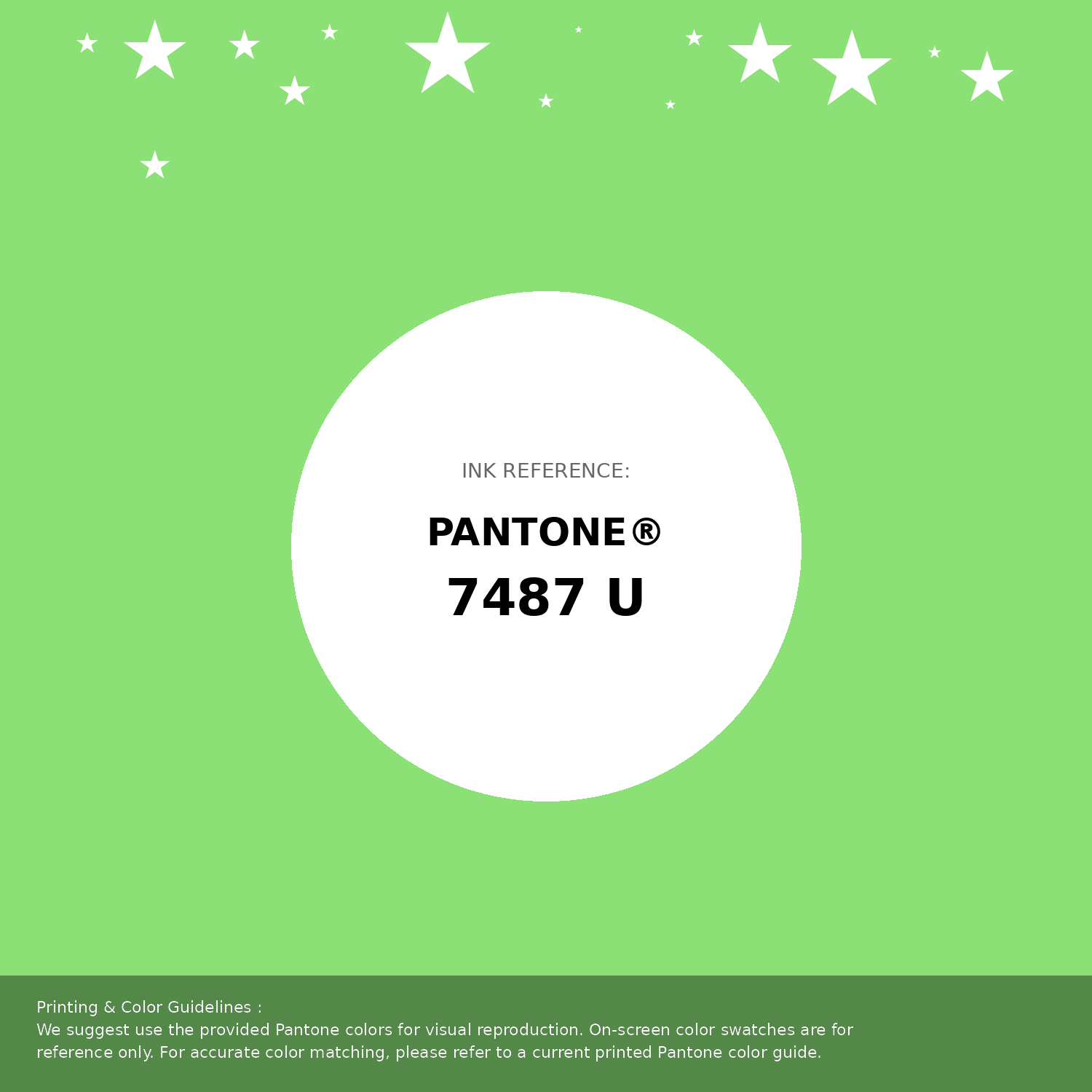 Beautiful Pantone swatch artwork featuring Pantone 7487 U Color | Hex color Code #8be076. Professional color swatch design perfect for designers and color enthusiasts. #pantone #colorswatch #designresource #8be076