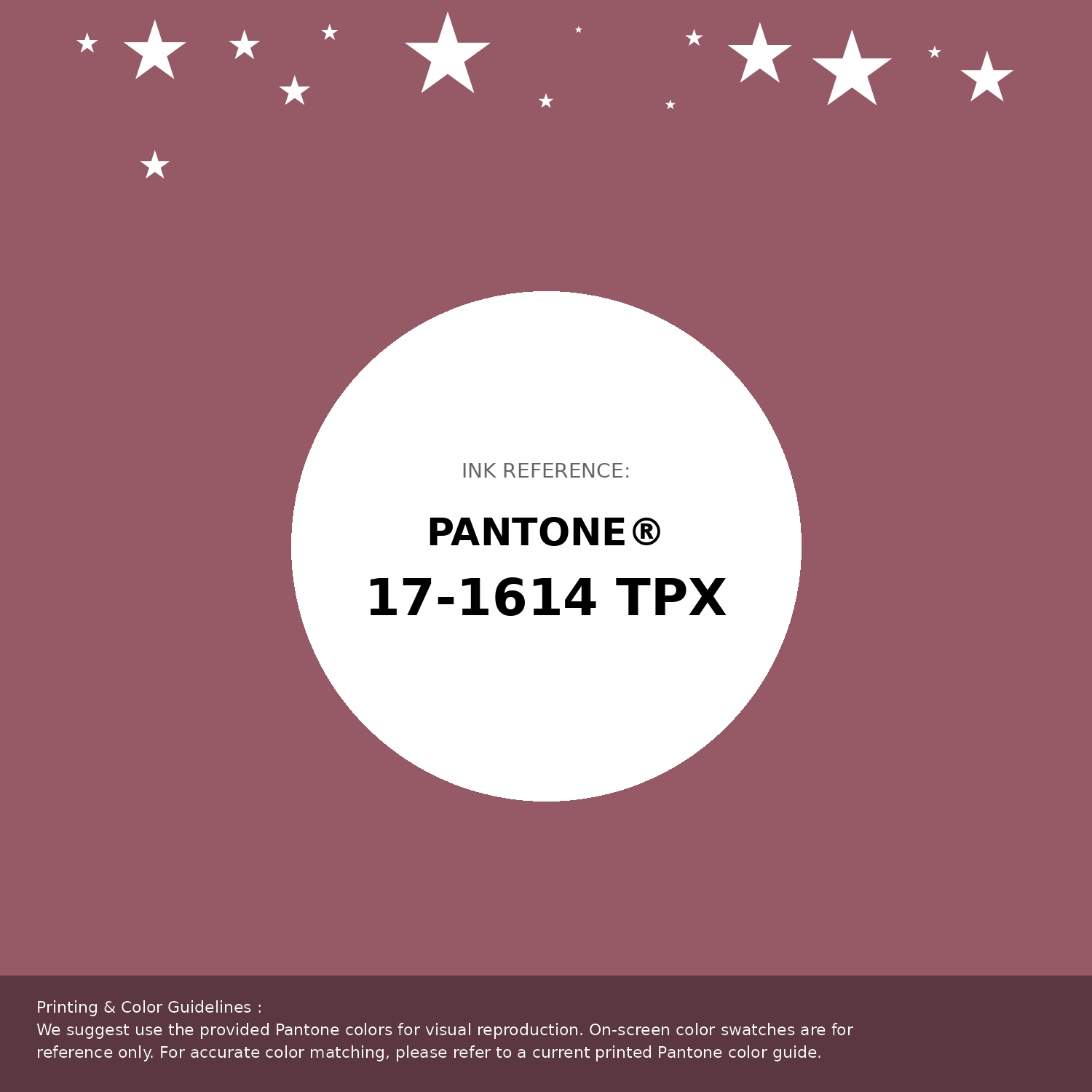Beautiful Pantone swatch artwork featuring Pantone 17-1614 Tpx Deco Rose Color | Hex color Code #965a67. Professional color swatch design perfect for designers and color enthusiasts. #pantone #colorswatch #designresource #965a67