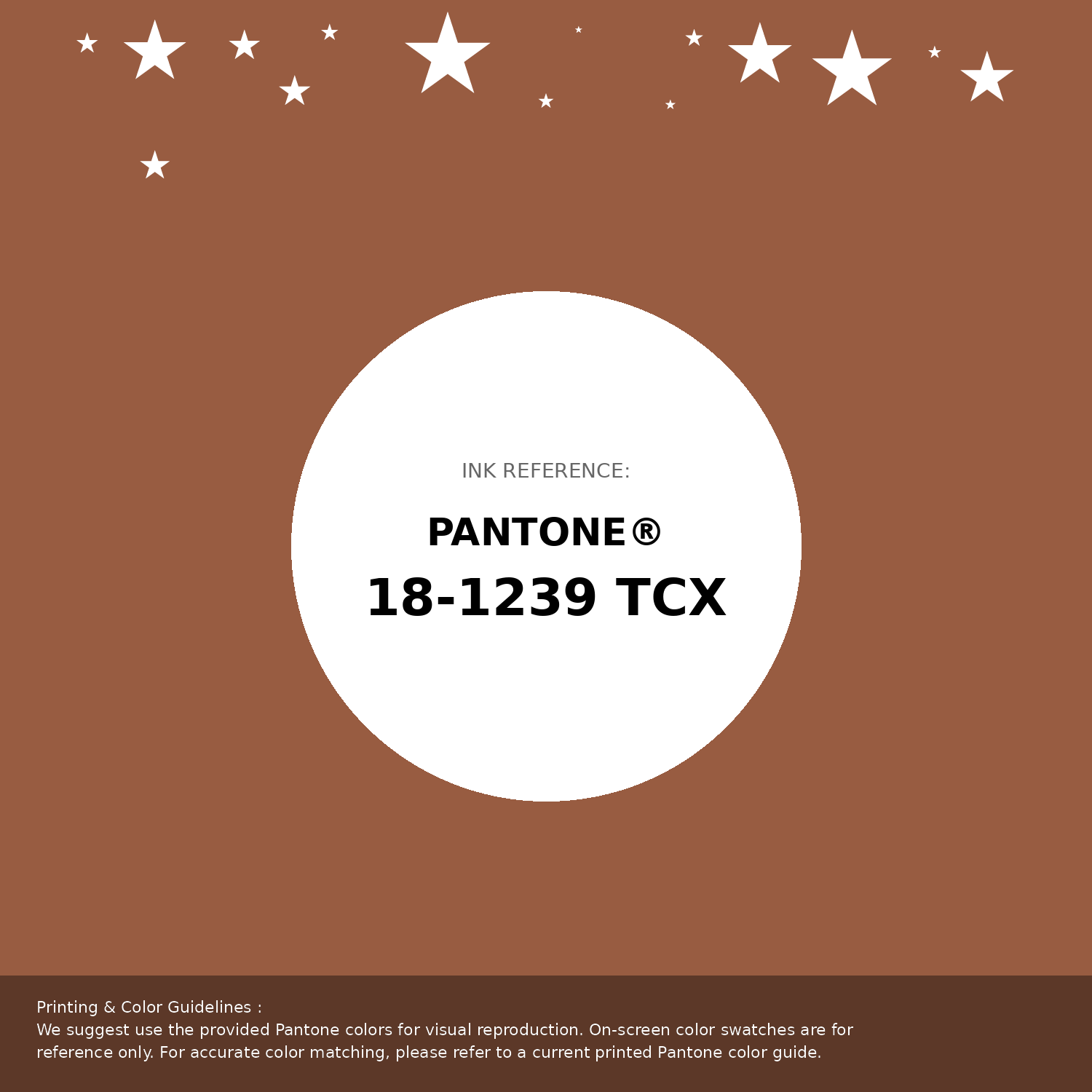 Beautiful Pantone swatch artwork featuring Pantone 18-1239 Tcx Sierra Color | Hex color Code #985c41. Professional color swatch design perfect for designers and color enthusiasts. #pantone #colorswatch #designresource #985c41