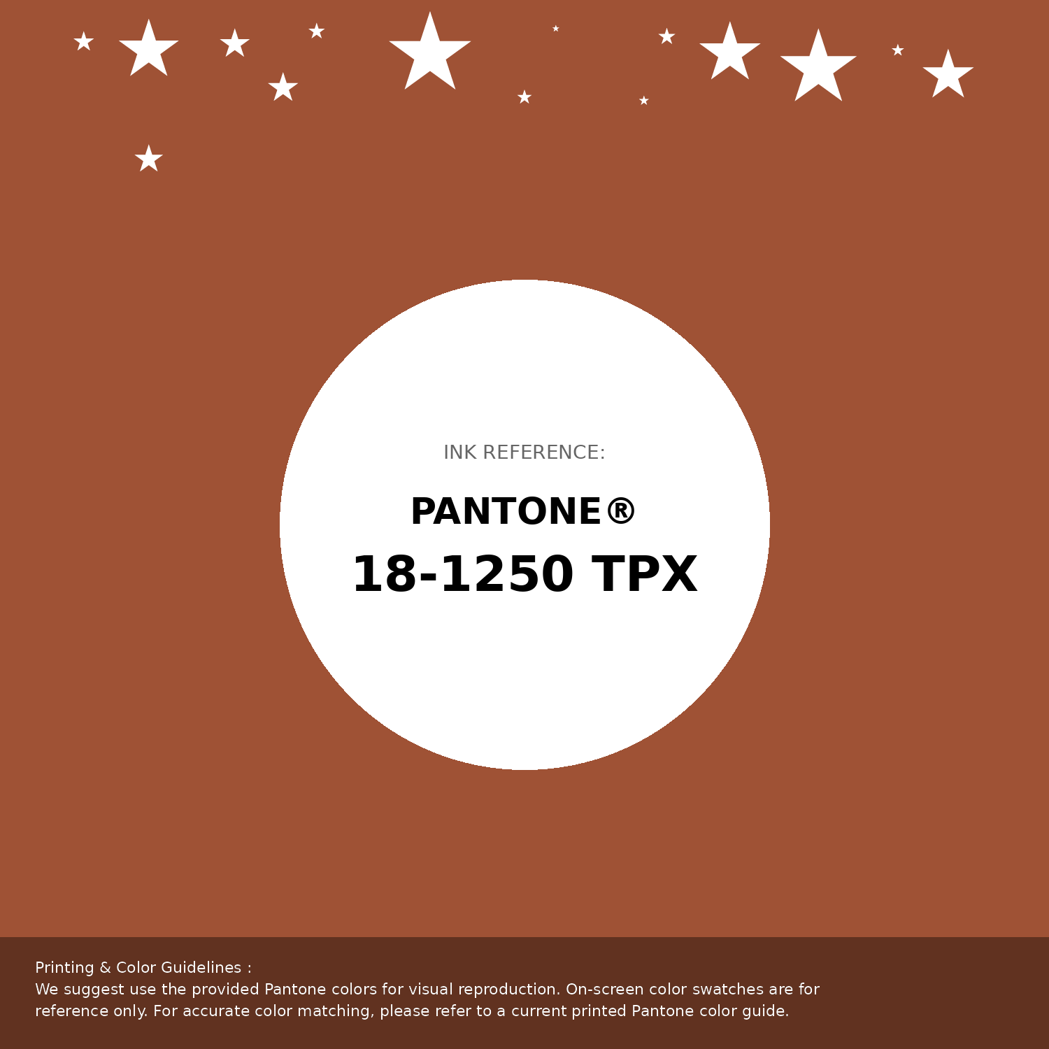 Beautiful Pantone swatch artwork featuring Pantone 18-1250 Tpx Bombay Brown Color | Hex color Code #9f5235. Professional color swatch design perfect for designers and color enthusiasts. #pantone #colorswatch #designresource #9f5235