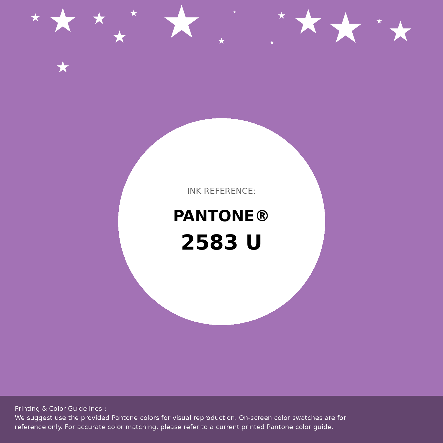 Beautiful Pantone swatch artwork featuring Pantone 2583 U Color | Hex color Code #a372b5. Professional color swatch design perfect for designers and color enthusiasts. #pantone #colorswatch #designresource #a372b5