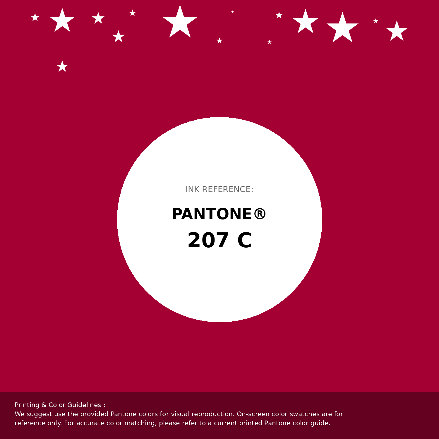 Beautiful Pantone swatch artwork featuring Pantone 207 C Color | Hex color Code #a50034. Professional color swatch design perfect for designers and color enthusiasts. #pantone #colorswatch #designresource #a50034