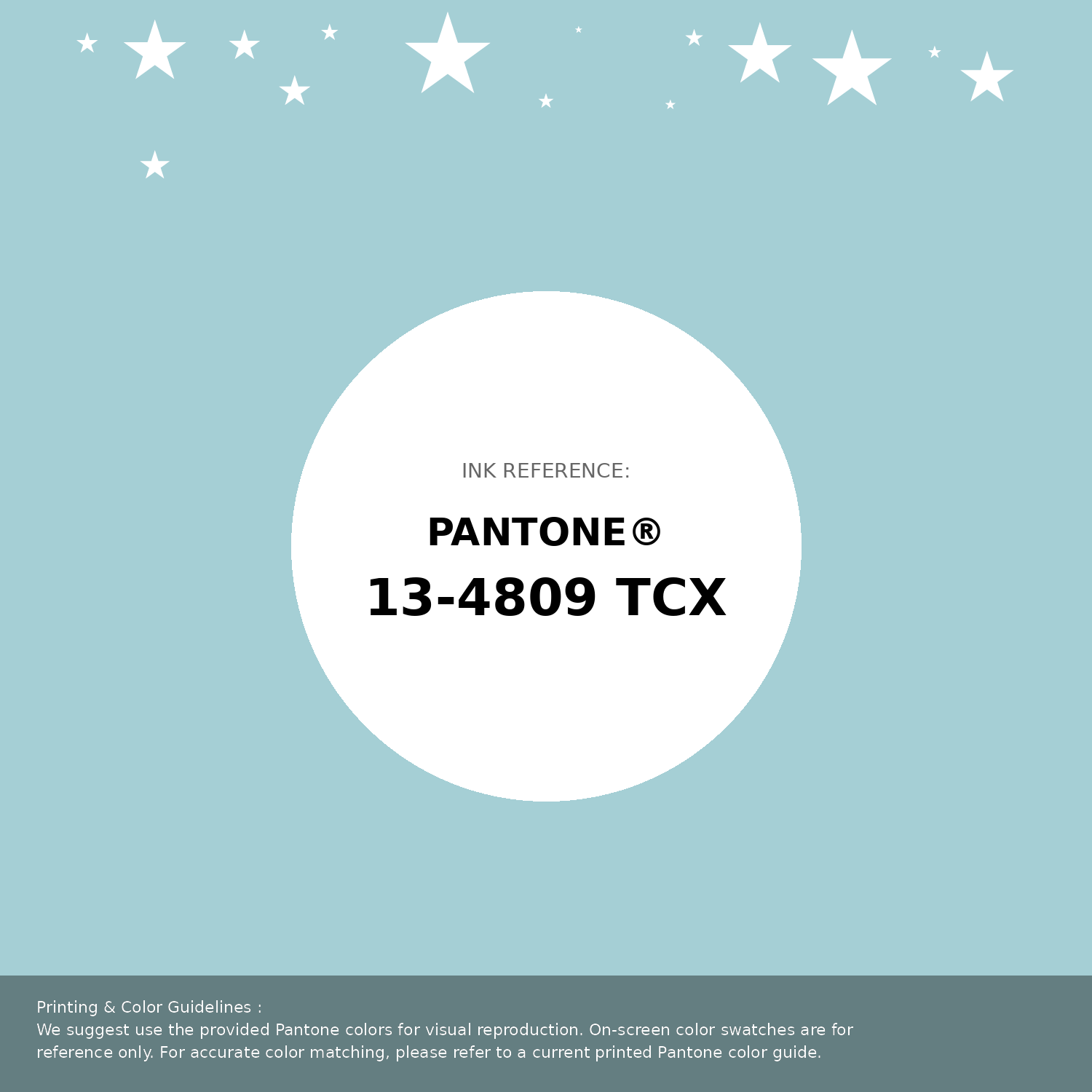 Beautiful Pantone swatch artwork featuring Pantone 13-4809 Tcx Plume Color | Hex color Code #a5cfd5. Professional color swatch design perfect for designers and color enthusiasts. #pantone #colorswatch #designresource #a5cfd5