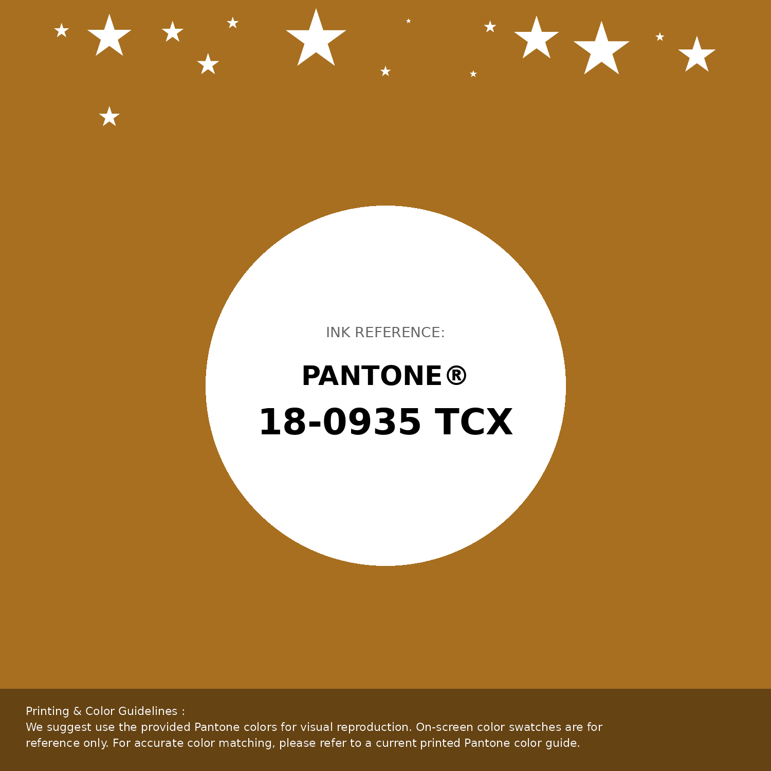 Beautiful Pantone swatch artwork featuring Pantone 18-0935 Tcx Buckthorn Brown Color | Hex color Code #a76f1f. Professional color swatch design perfect for designers and color enthusiasts. #pantone #colorswatch #designresource #a76f1f