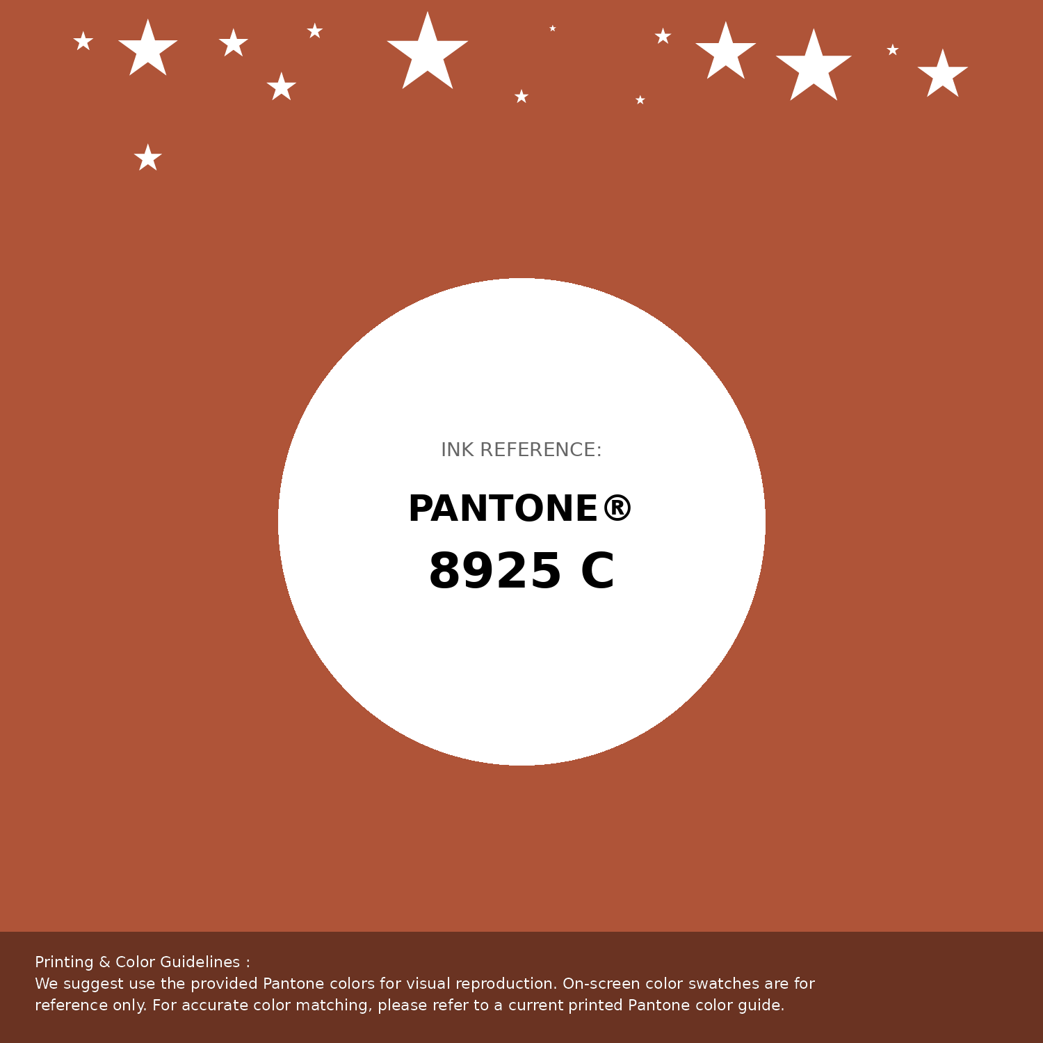 Beautiful Pantone swatch artwork featuring Pantone 8925 C Color | Hex color Code #af5438. Professional color swatch design perfect for designers and color enthusiasts. #pantone #colorswatch #designresource #af5438