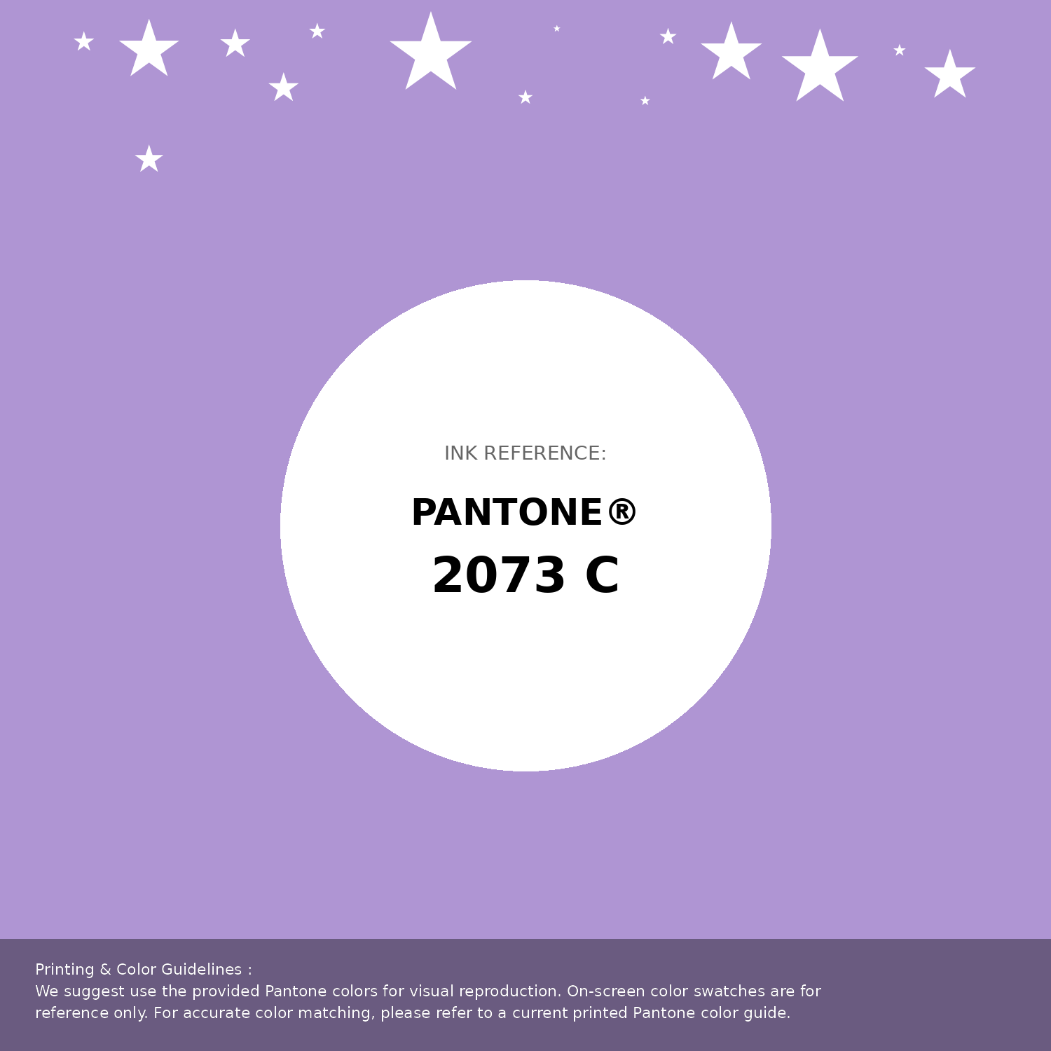 Beautiful Pantone swatch artwork featuring Pantone 2073 C Color | Hex color Code #af95d3. Professional color swatch design perfect for designers and color enthusiasts. #pantone #colorswatch #designresource #af95d3