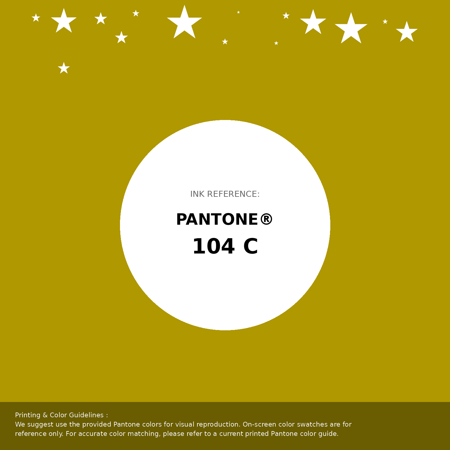 Beautiful Pantone swatch artwork featuring Pantone 104 C Color | Hex color Code #af9800. Professional color swatch design perfect for designers and color enthusiasts. #pantone #colorswatch #designresource #af9800