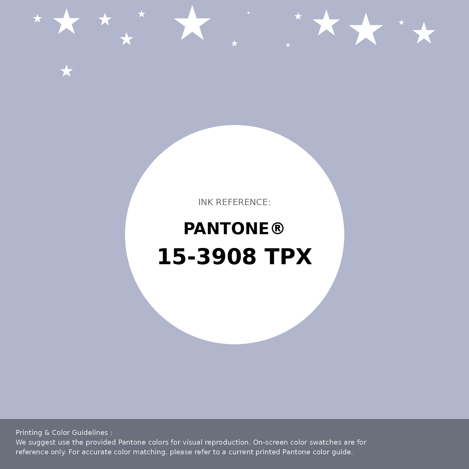 Beautiful Pantone swatch artwork featuring Pantone 15-3908 Tpx Icelandic Blue Color | Hex color Code #b2b6cc. Professional color swatch design perfect for designers and color enthusiasts. #pantone #colorswatch #designresource #b2b6cc
