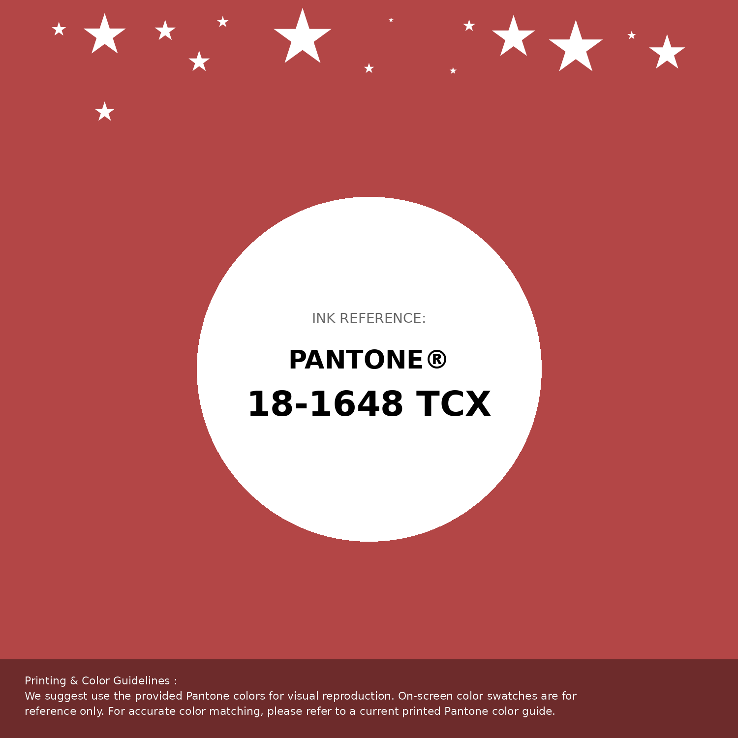 Hex Color #b34646 | Printing Match PANTONE 18-1648 TCX | Color