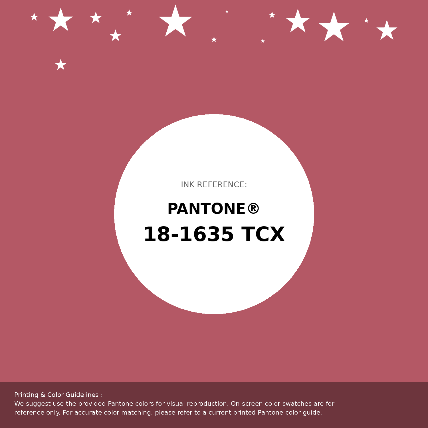 Hex Color #b45865 | Printing Match PANTONE 18-1635 TCX | Color