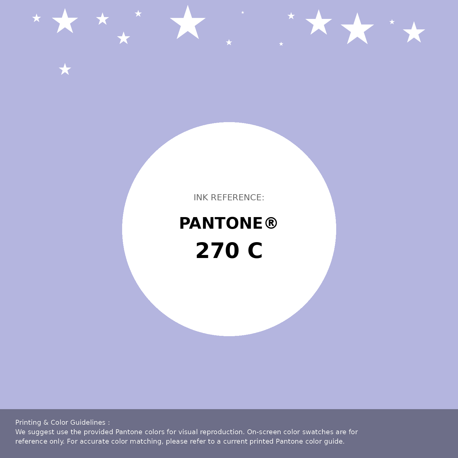 Beautiful Pantone swatch artwork featuring Pantone 270 C Color | Hex color Code #b4b5df. Professional color swatch design perfect for designers and color enthusiasts. #pantone #colorswatch #designresource #b4b5df