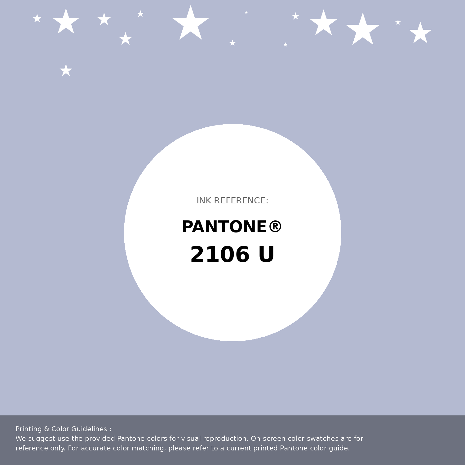 Beautiful Pantone swatch artwork featuring Pantone 2106 U Color | Hex color Code #b4bad1. Professional color swatch design perfect for designers and color enthusiasts. #pantone #colorswatch #designresource #b4bad1