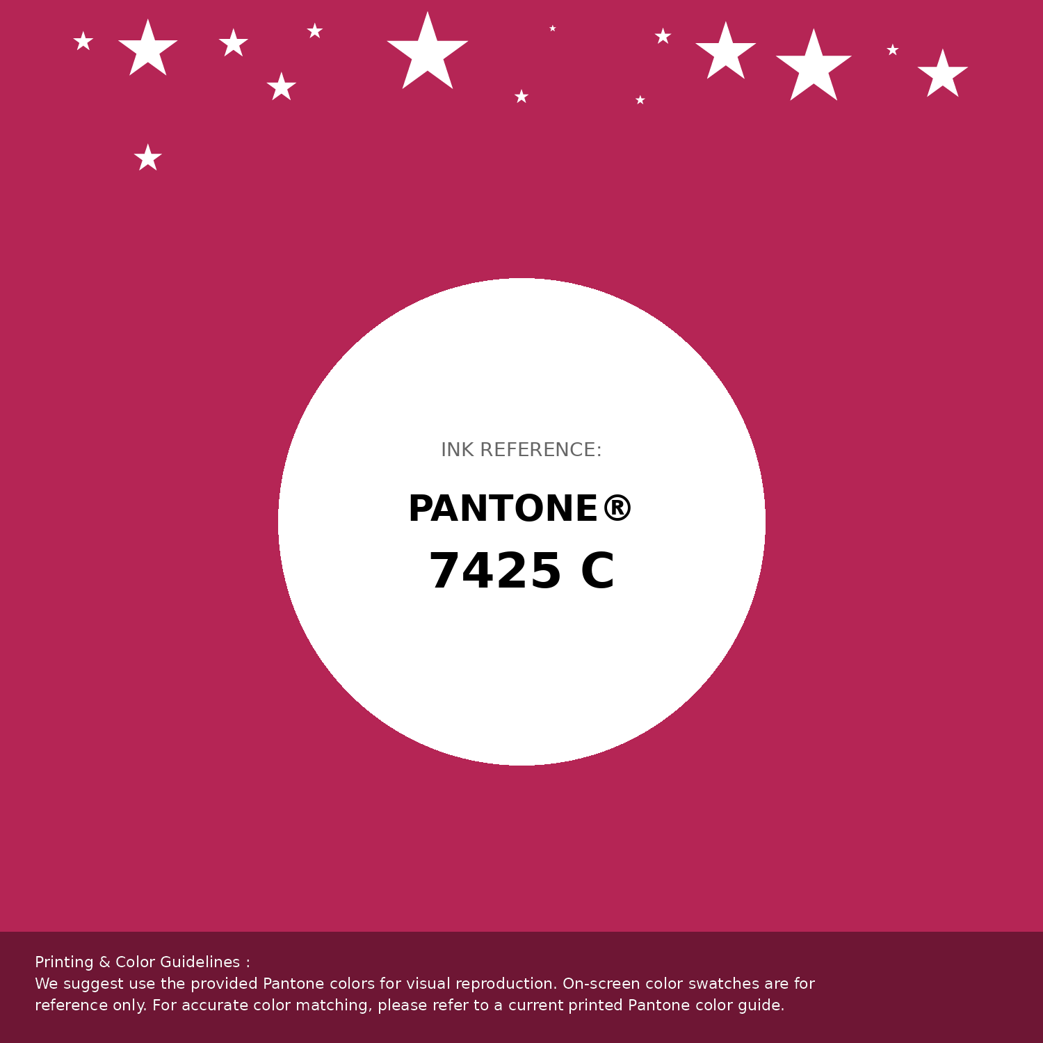 Beautiful Pantone swatch artwork featuring Pantone 7425 C Color | Hex color Code #b52555. Professional color swatch design perfect for designers and color enthusiasts. #pantone #colorswatch #designresource #b52555