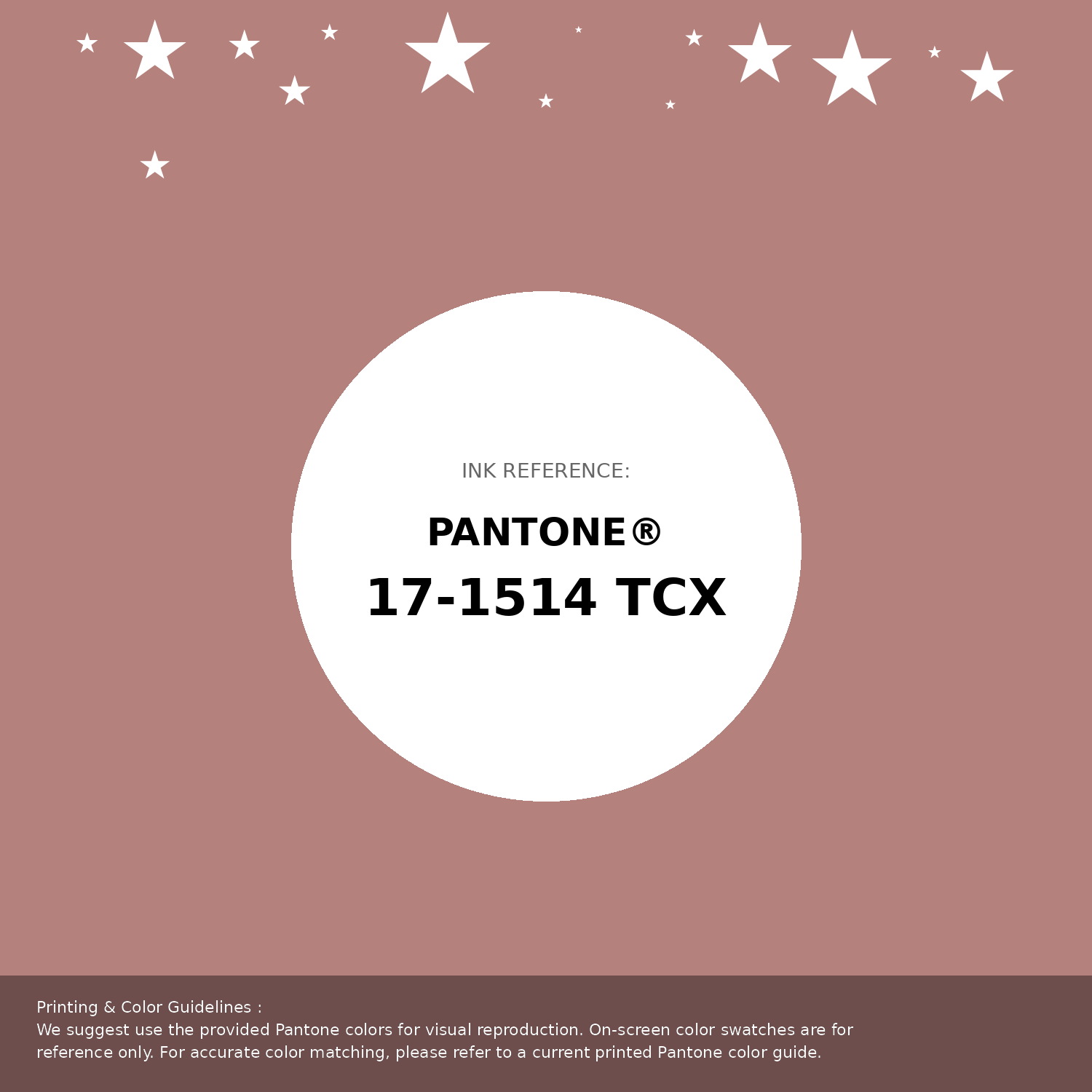T17 Color Code Hex Color #B5817D | Printing Match PANTONE 17-1514 TCX | Color ...