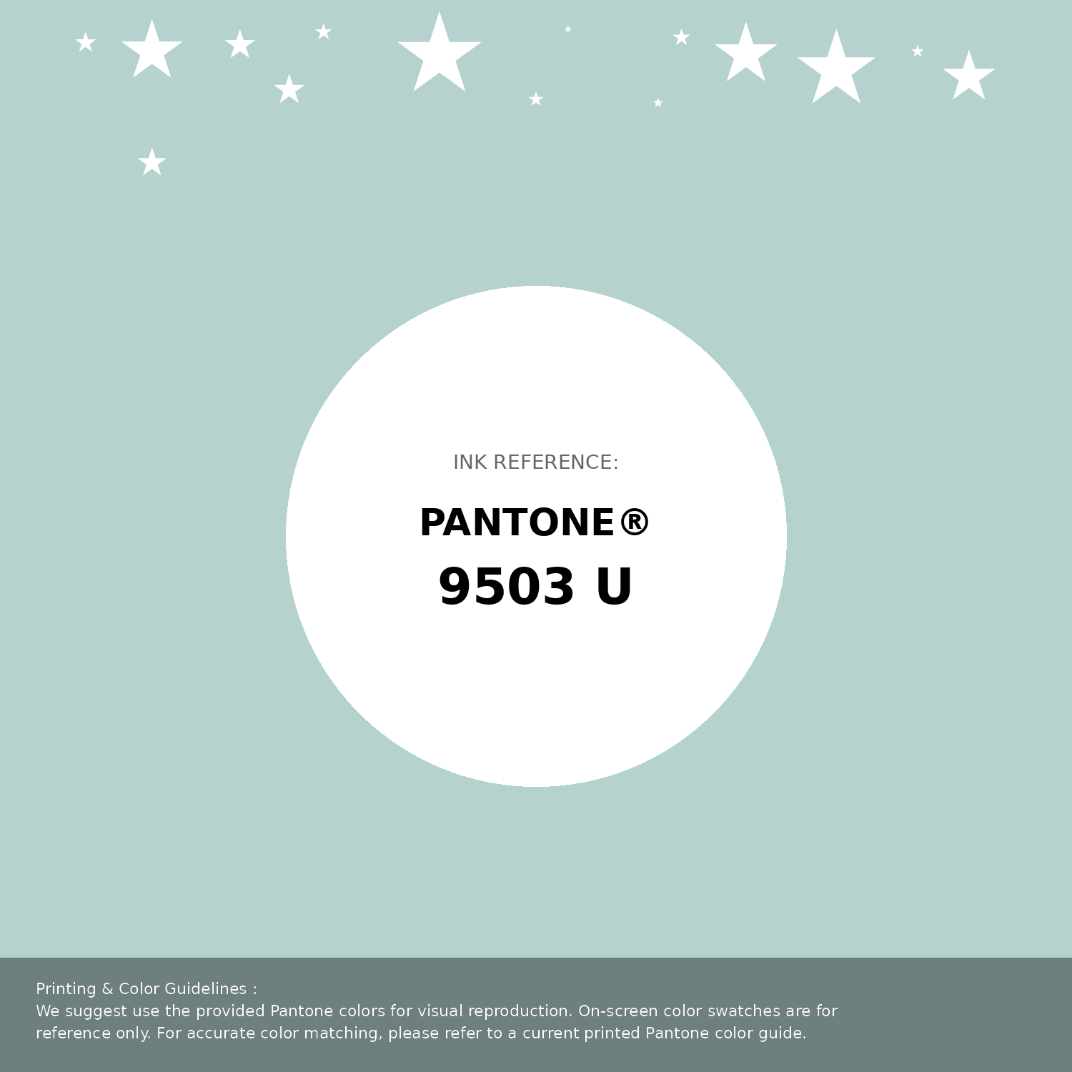 Beautiful Pantone swatch artwork featuring Pantone 9503 U Color | Hex color Code #b5d2ce. Professional color swatch design perfect for designers and color enthusiasts. #pantone #colorswatch #designresource #b5d2ce