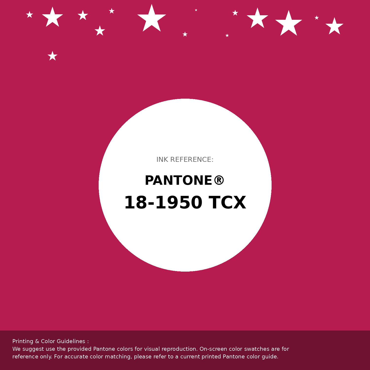 Hex Color #b61c50 | Printing Match PANTONE 18-1950 TCX | Color