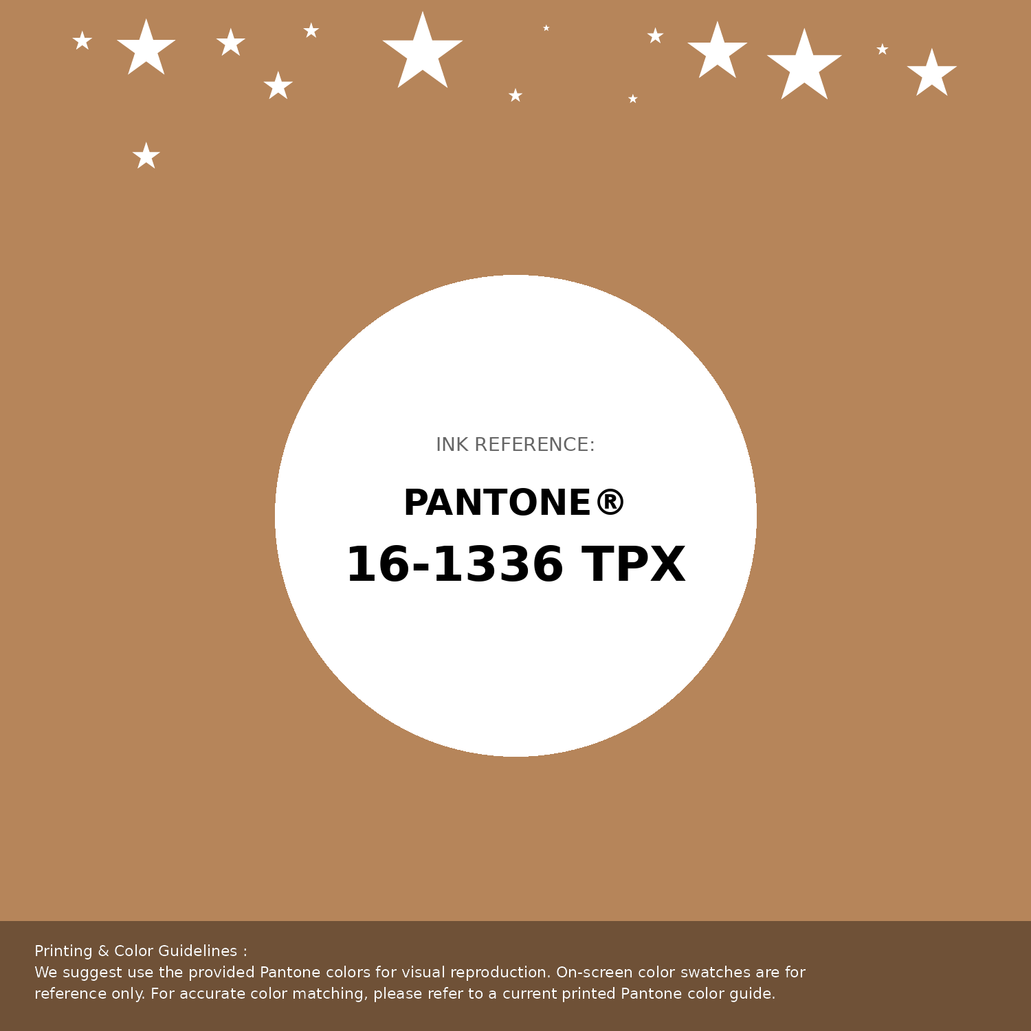 Beautiful Pantone swatch artwork featuring Pantone 16-1336 Tpx Biscuit Color | Hex color Code #b6855a. Professional color swatch design perfect for designers and color enthusiasts. #pantone #colorswatch #designresource #b6855a