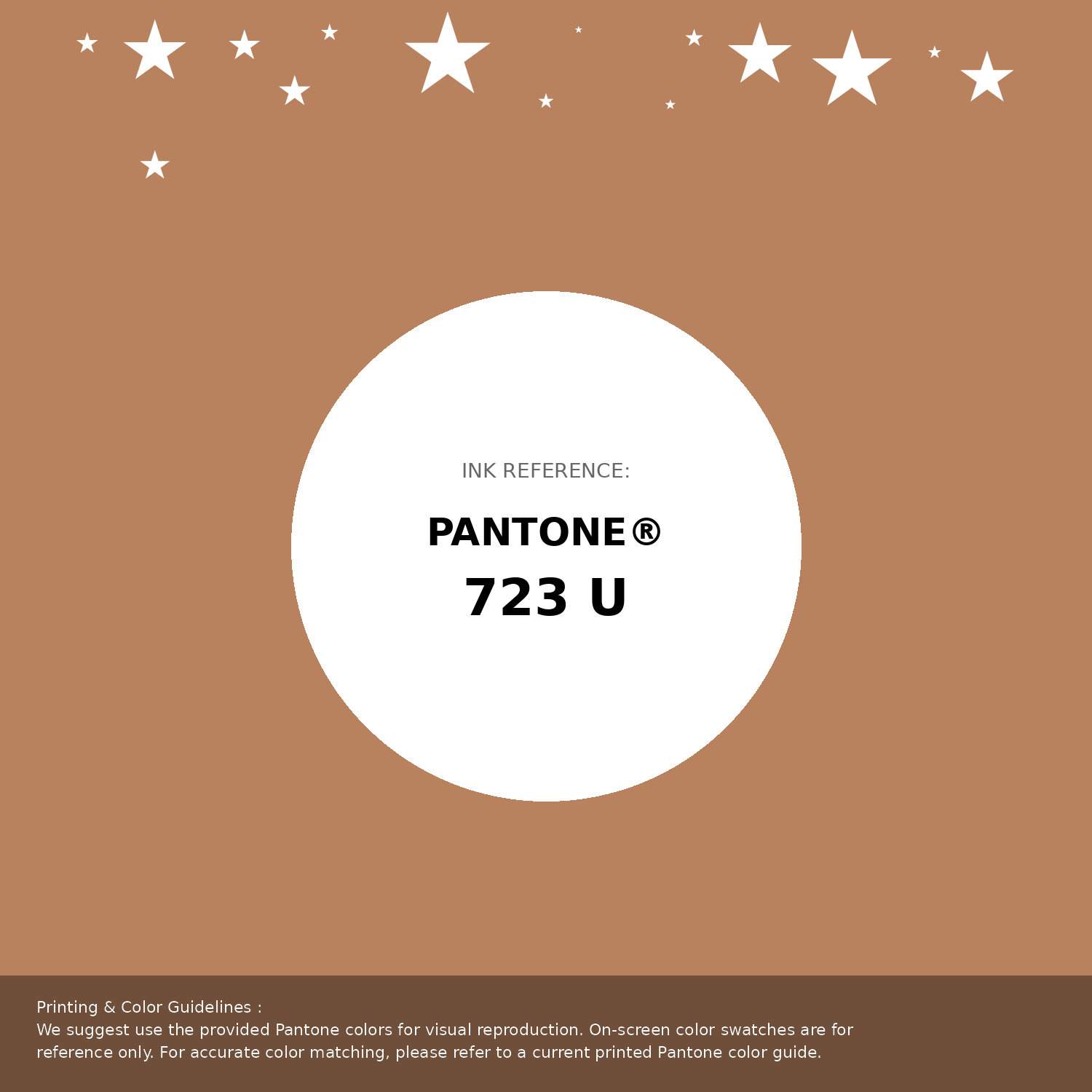 Beautiful Pantone swatch artwork featuring Pantone 723 U Color | Hex color Code #b9825f. Professional color swatch design perfect for designers and color enthusiasts. #pantone #colorswatch #designresource #b9825f