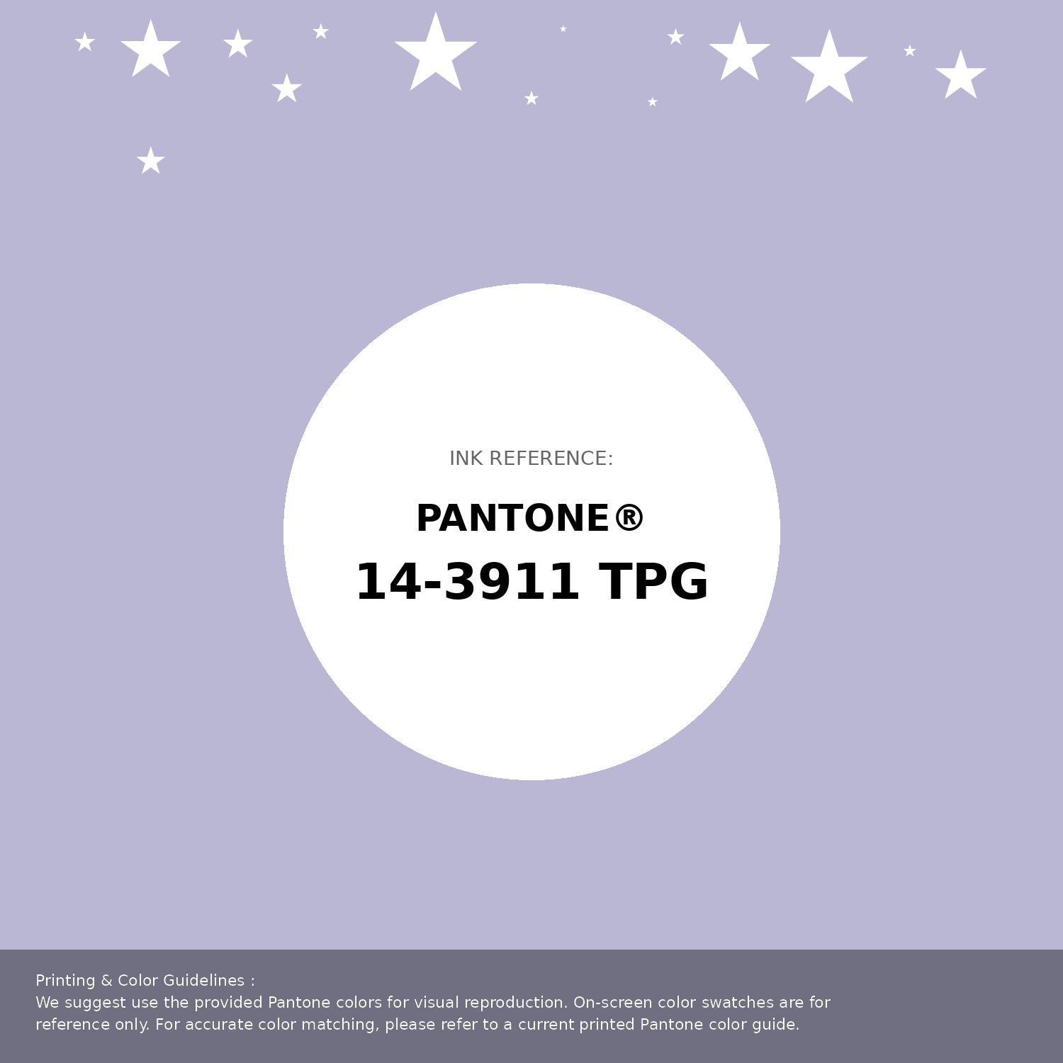 Beautiful Pantone swatch artwork featuring Pantone 14-3911 Tpg Purple Heather Color | Hex color Code #b9b7d4. Professional color swatch design perfect for designers and color enthusiasts. #pantone #colorswatch #designresource #b9b7d4