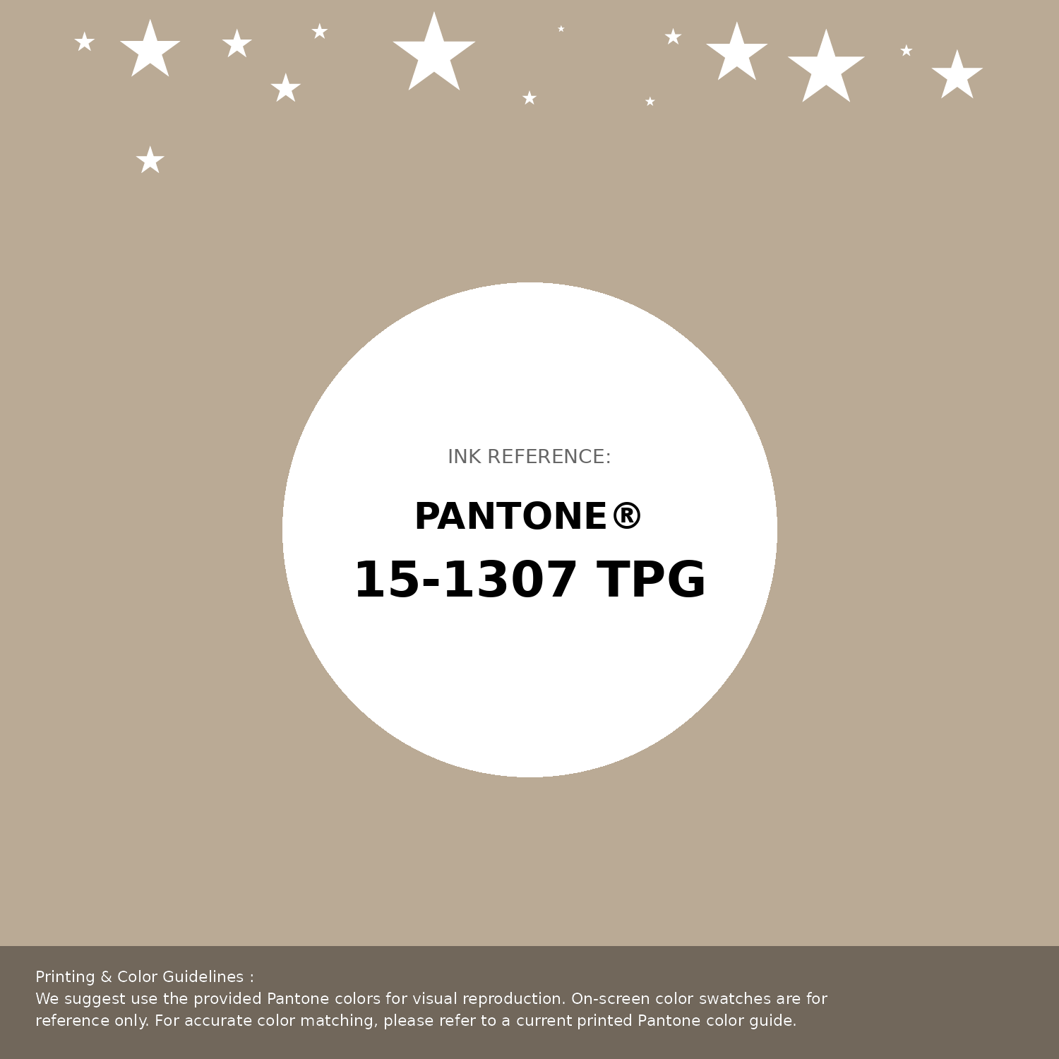 Beautiful Pantone swatch artwork featuring Pantone 15-1307 Tpg White Pepper Color | Hex color Code #baaa95. Professional color swatch design perfect for designers and color enthusiasts. #pantone #colorswatch #designresource #baaa95