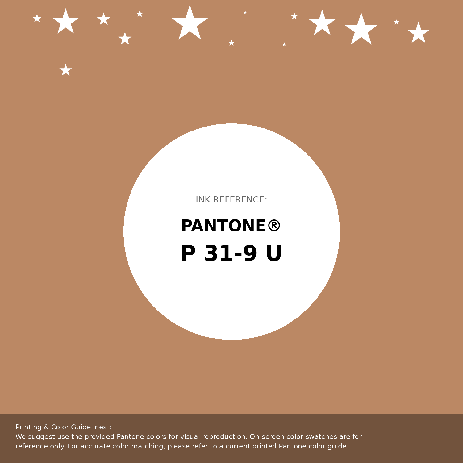 Beautiful Pantone swatch artwork featuring Pantone P 31-9 U Color | Hex color Code #bb8864. Professional color swatch design perfect for designers and color enthusiasts. #pantone #colorswatch #designresource #bb8864