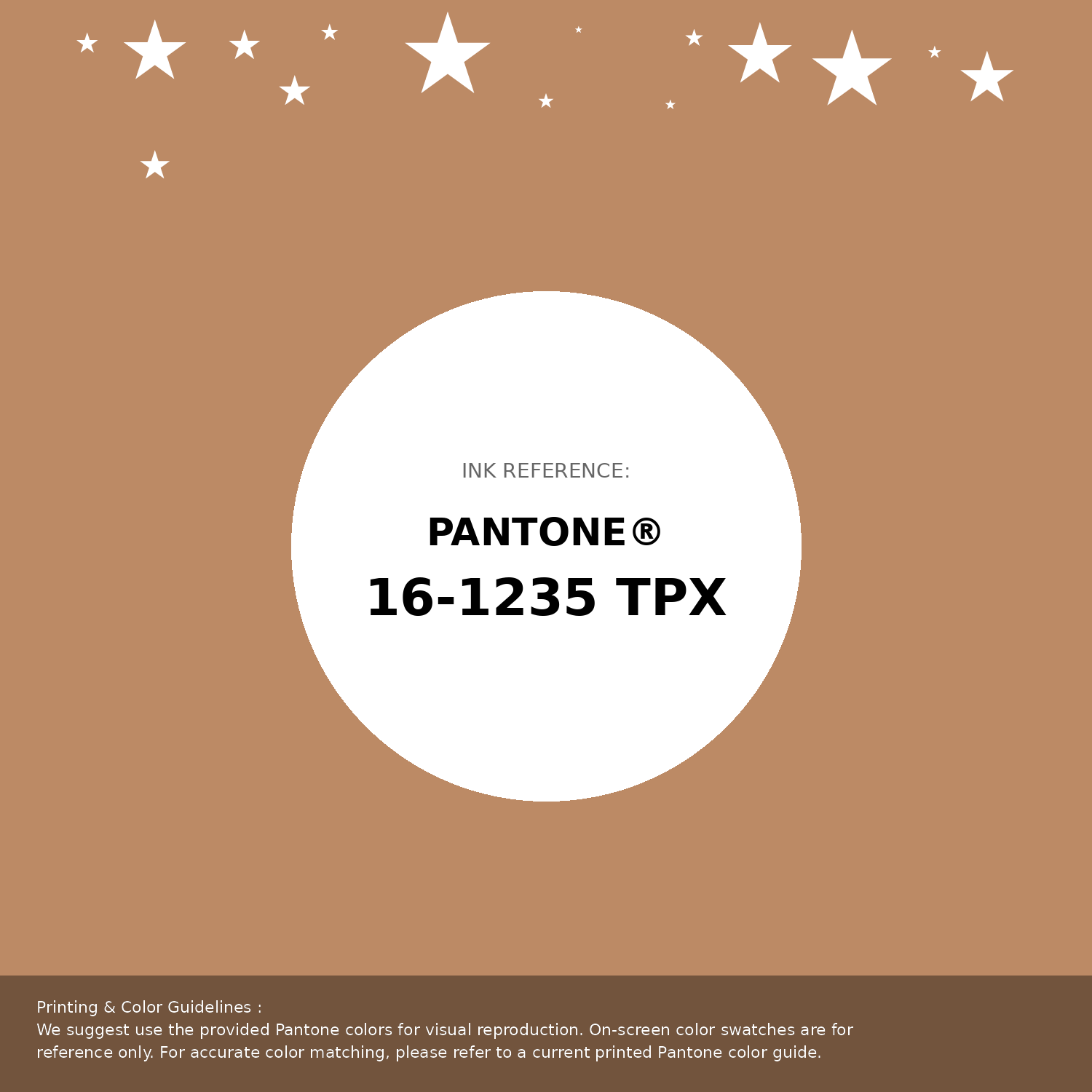 Beautiful Pantone swatch artwork featuring Pantone 16-1235 Tpx Sandstorm Color | Hex color Code #bc8a65. Professional color swatch design perfect for designers and color enthusiasts. #pantone #colorswatch #designresource #bc8a65
