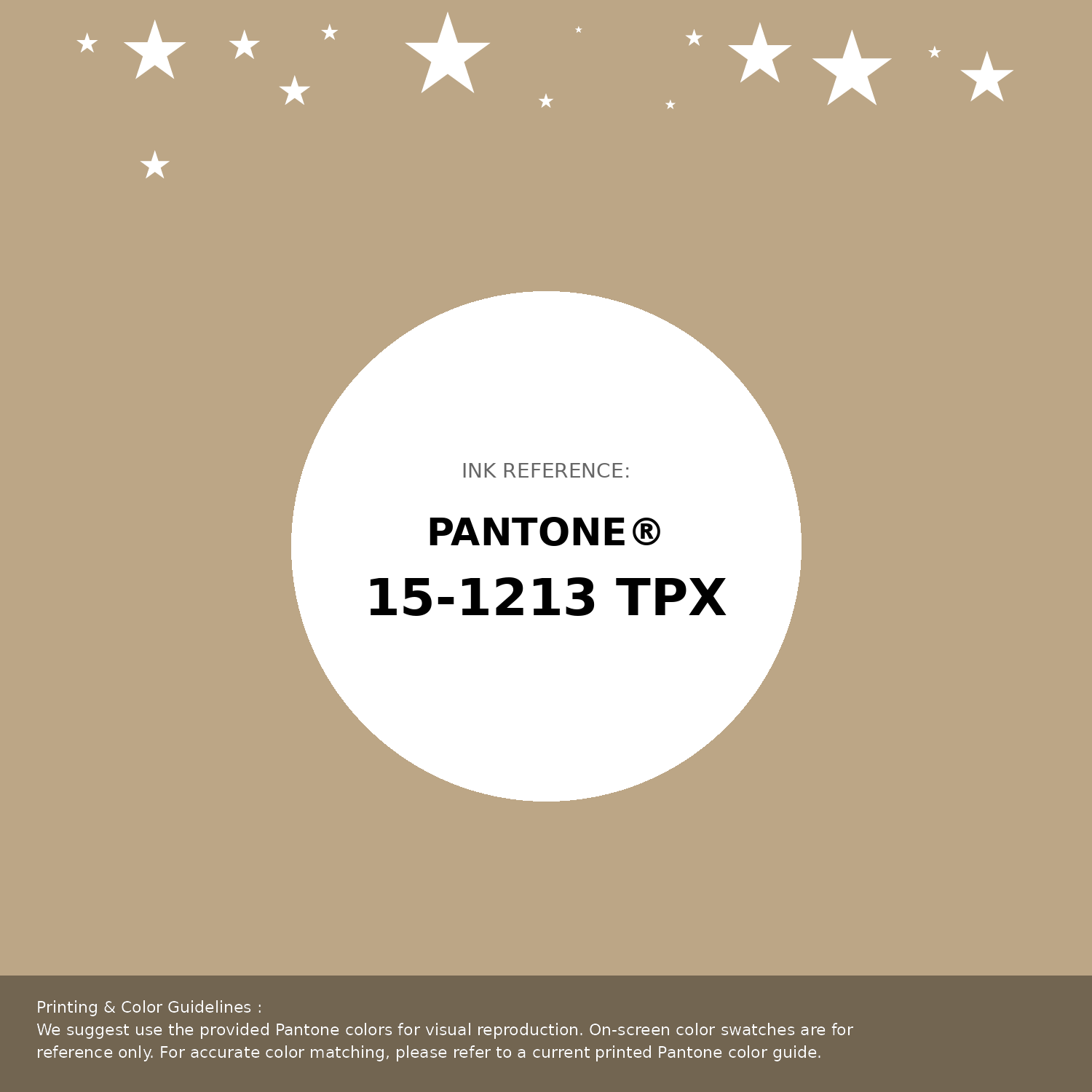 Beautiful Pantone swatch artwork featuring Pantone 15-1213 Tpx Candied Ginger Color | Hex color Code #bca686. Professional color swatch design perfect for designers and color enthusiasts. #pantone #colorswatch #designresource #bca686