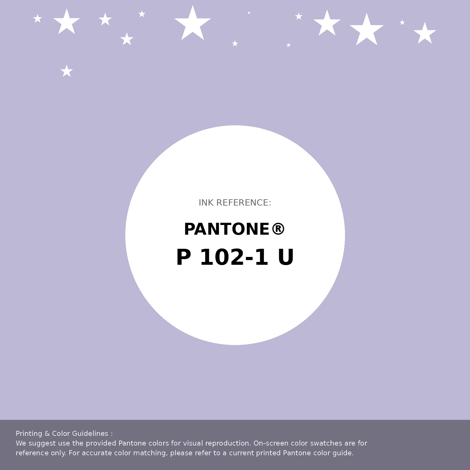 Beautiful Pantone swatch artwork featuring Pantone P 102-1 U Color | Hex color Code #bcb8d5. Professional color swatch design perfect for designers and color enthusiasts. #pantone #colorswatch #designresource #bcb8d5