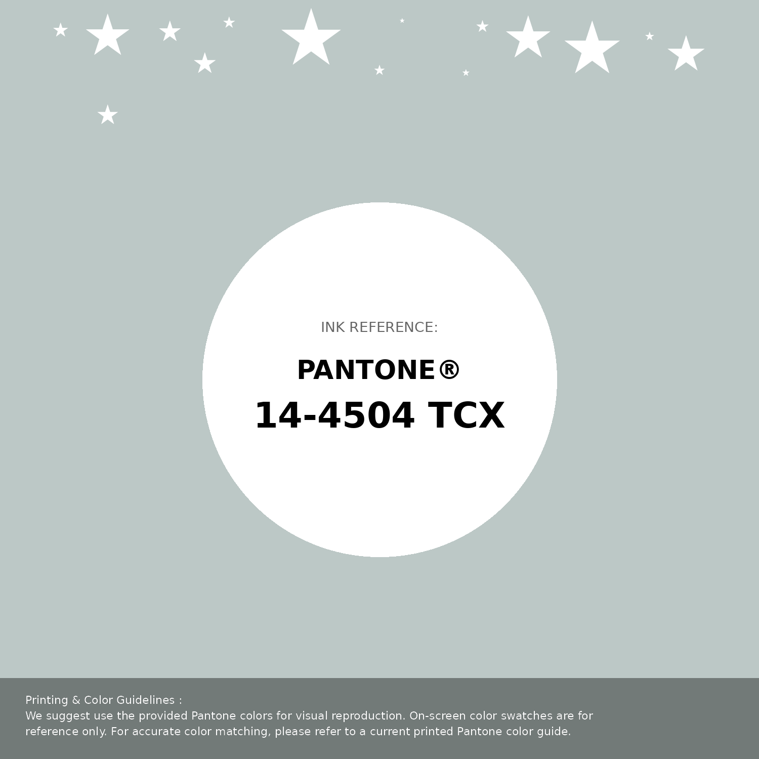Beautiful Pantone swatch artwork featuring Pantone 14-4504 Tcx Sky Gray Color | Hex color Code #bcc8c6. Professional color swatch design perfect for designers and color enthusiasts. #pantone #colorswatch #designresource #bcc8c6